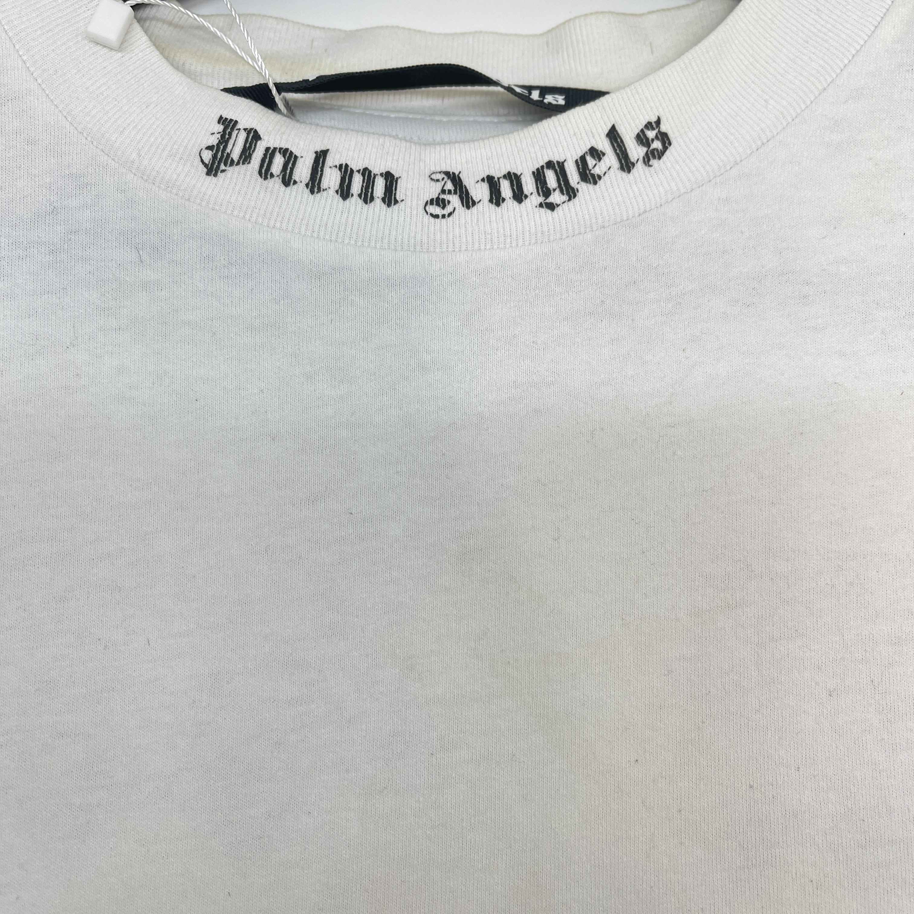 Men's Logo Print Sweatshirt White Size S - Image 9