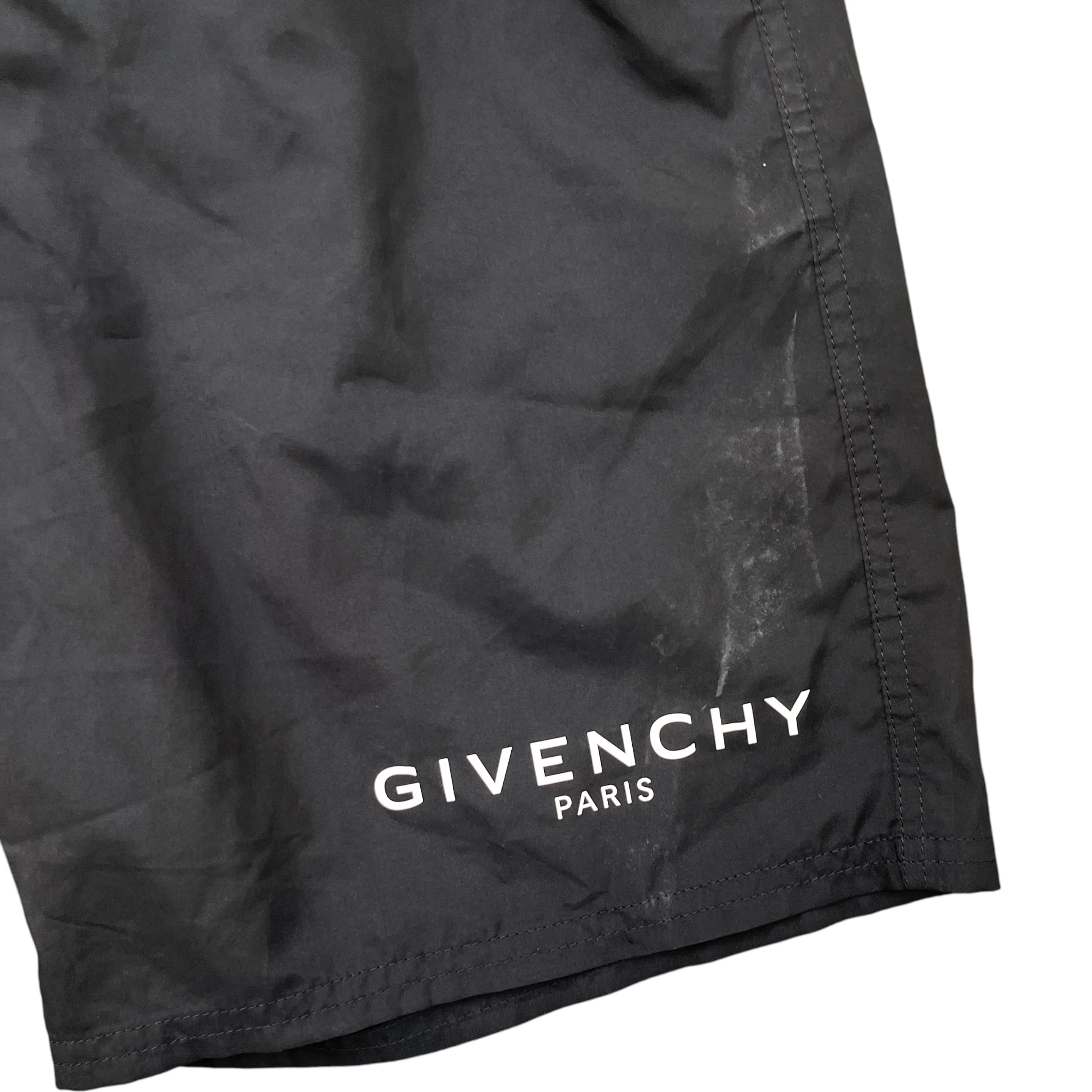 Men's Logo Print Swim Shorts Black Size S - Image 5