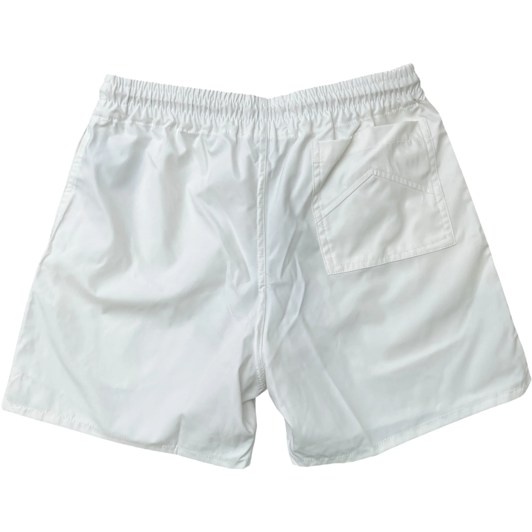 Men's Logo Print Swim Shorts White Size S - Image 2