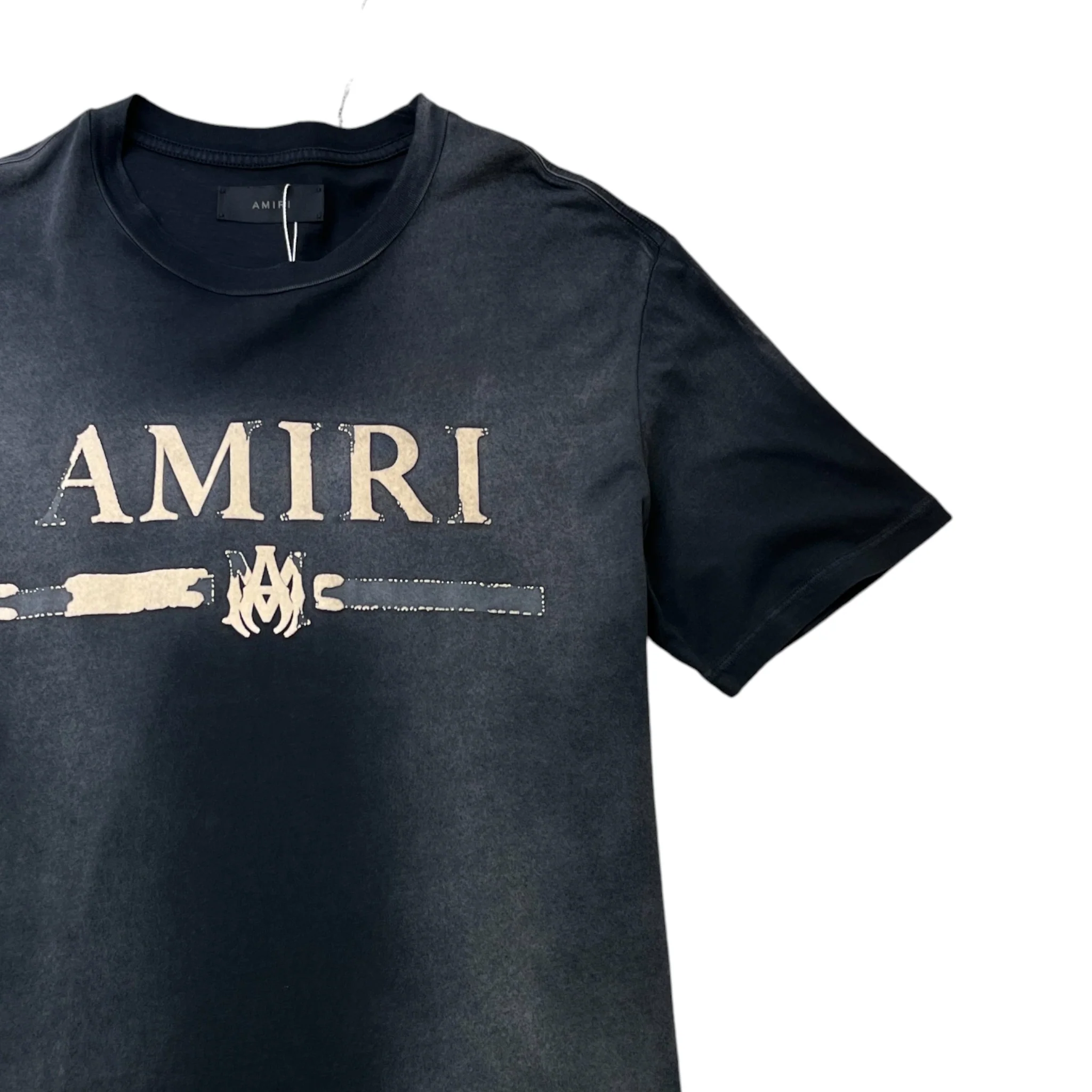 Men's Logo Print T-Shirt Black Size M - Image 3