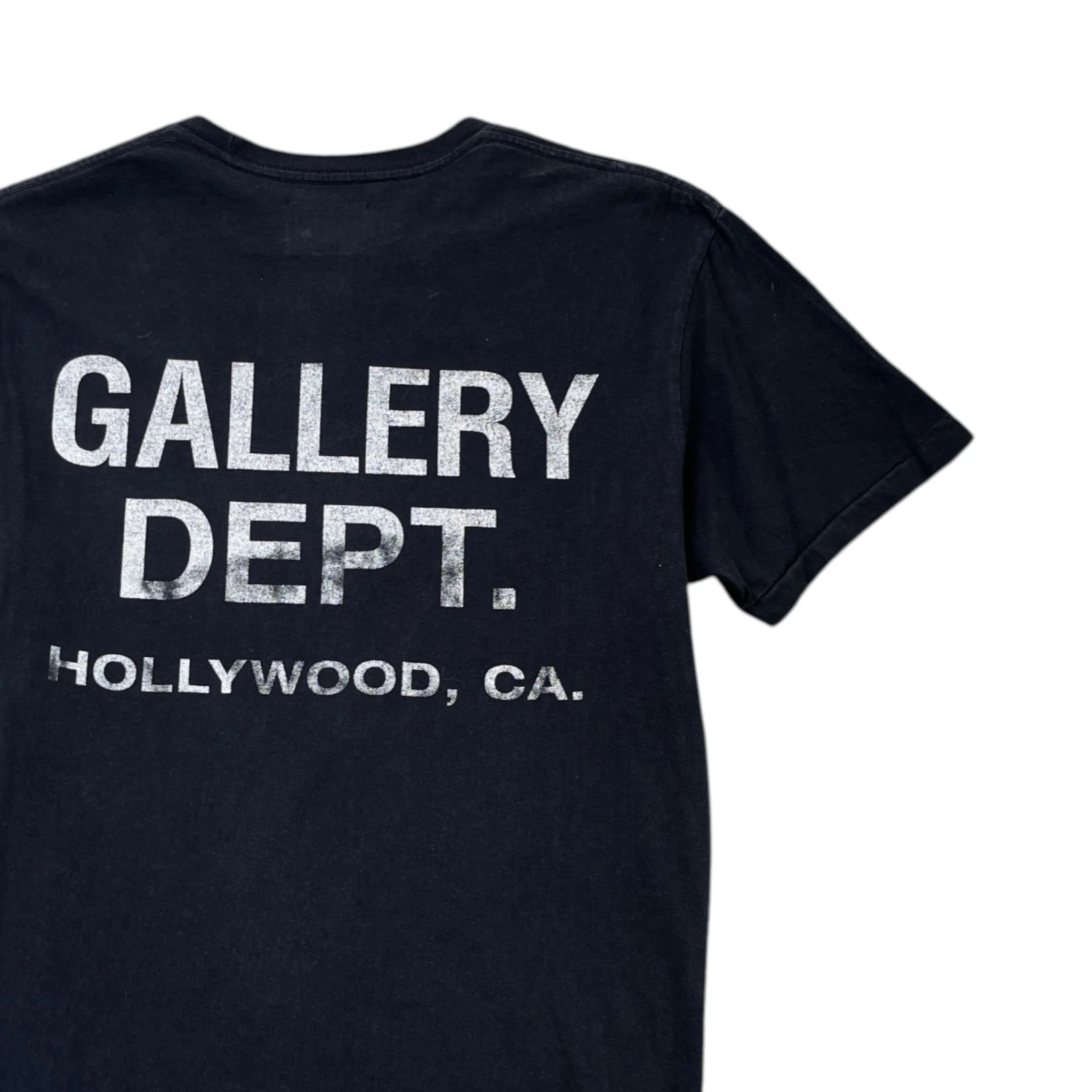 Men's Logo Print T-Shirt Black Size M - Image 4