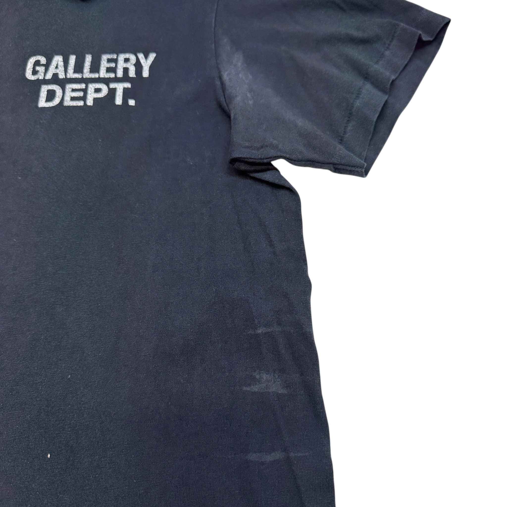 Men's Logo Print T-Shirt Black Size M - Image 9