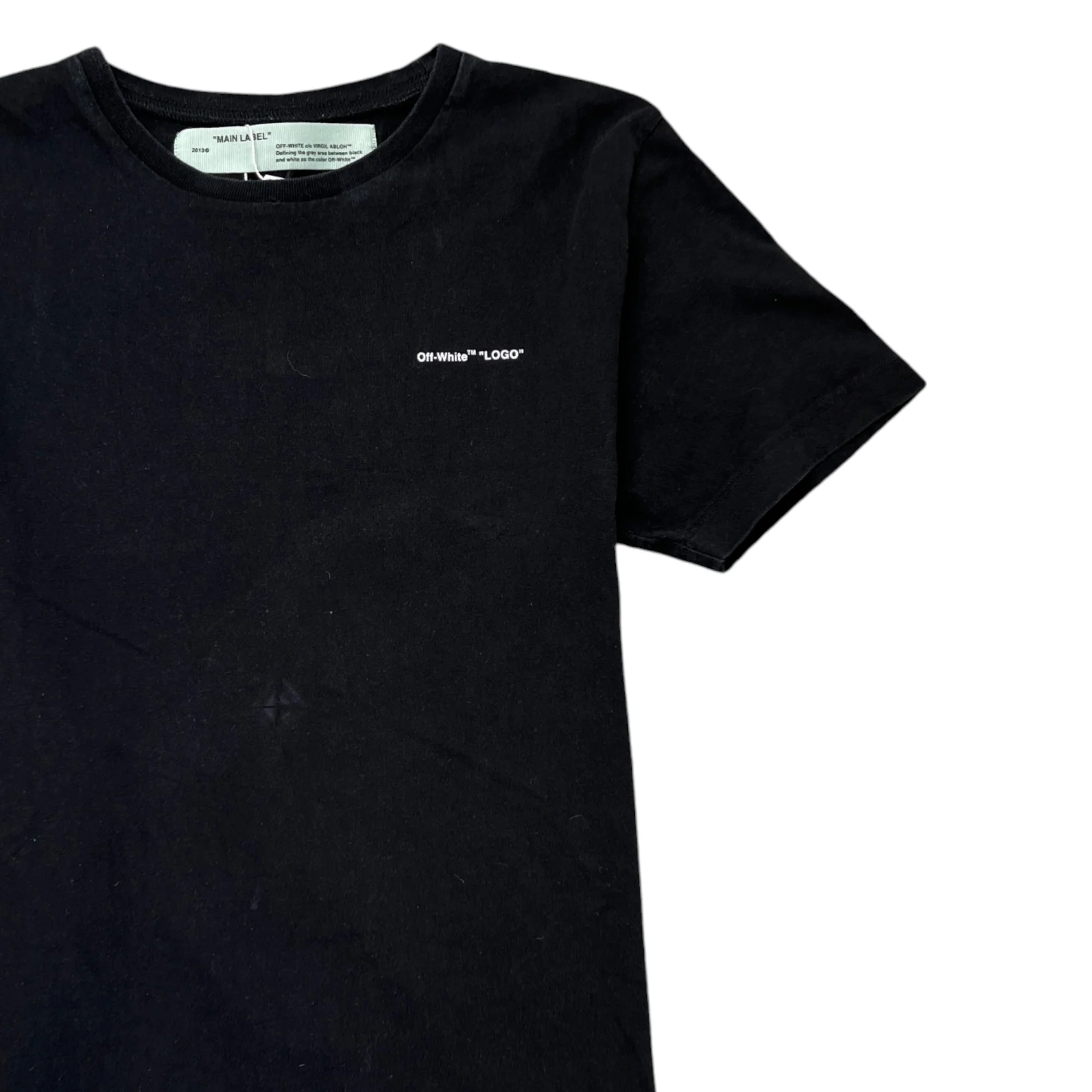 Men's Logo Print T-Shirt Black Size S - Image 3