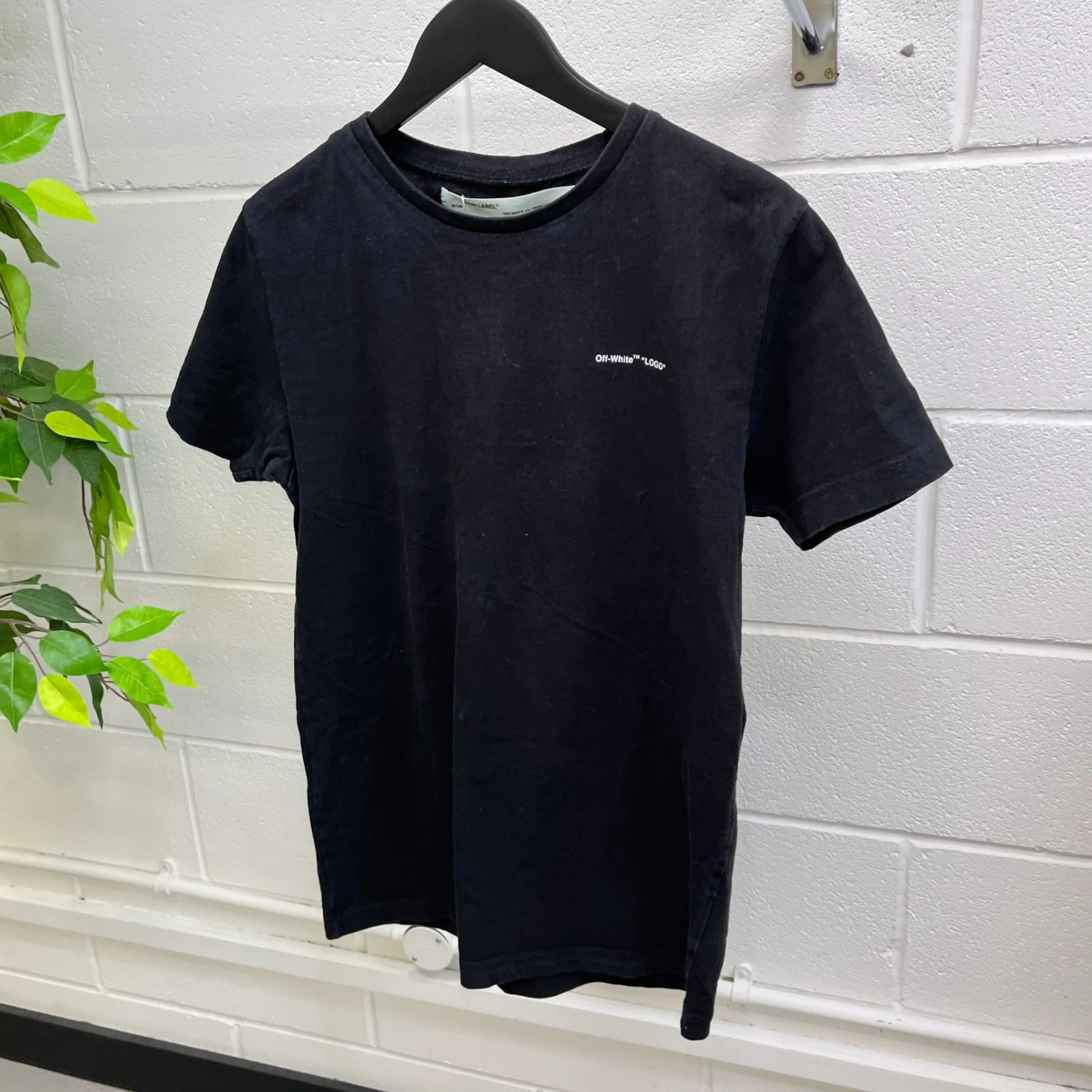 Men's Logo Print T-Shirt Black Size S - Image 8
