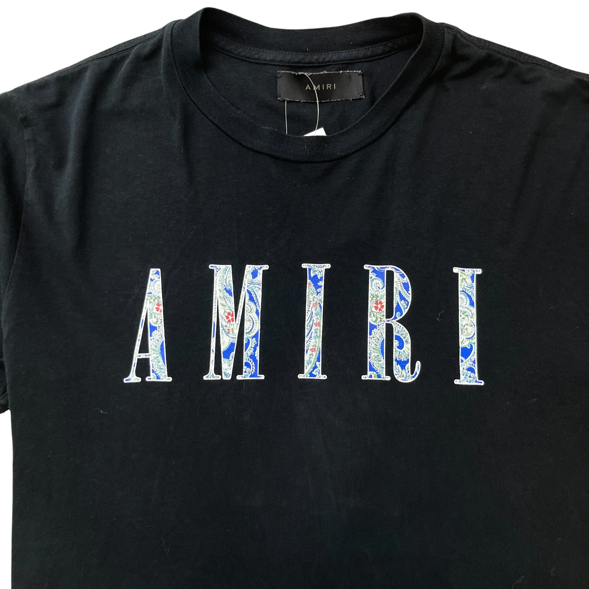 Men's Logo Print T-Shirt Black Size S - Image 5