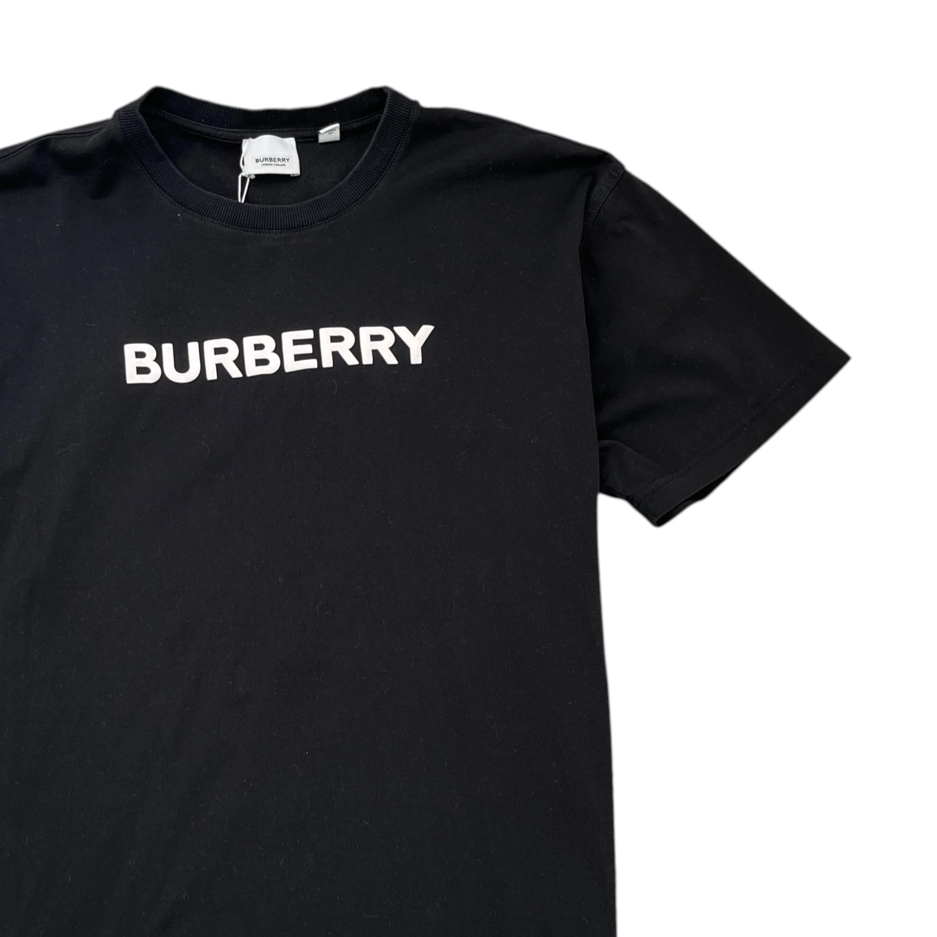 Men's Logo Print T-Shirt Black Size S - Image 3