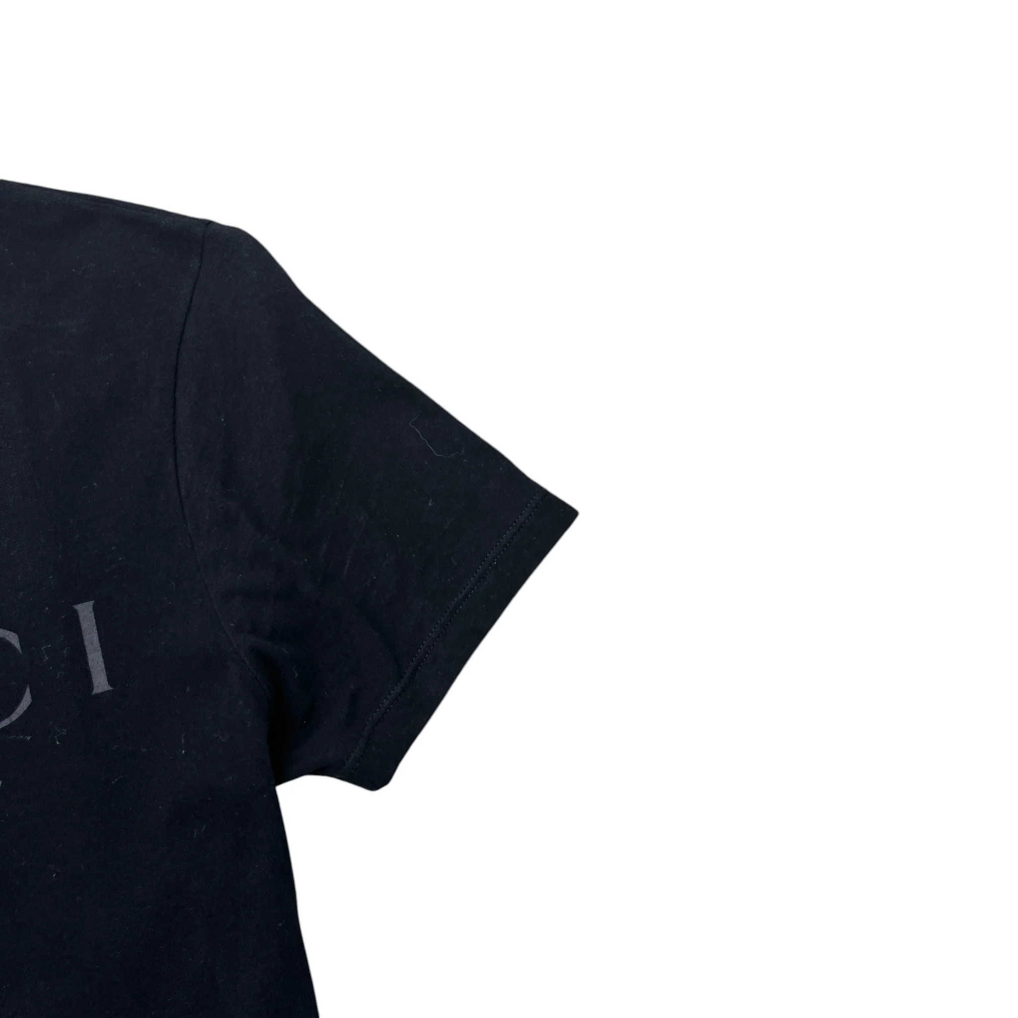 Men's Logo Print T-Shirt Black Size S - Image 5