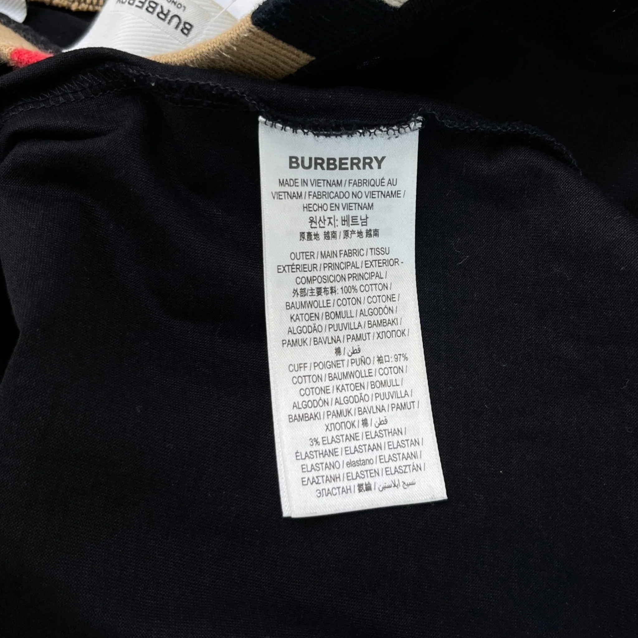 Men's Logo Print T-Shirt Black Size S - Image 6