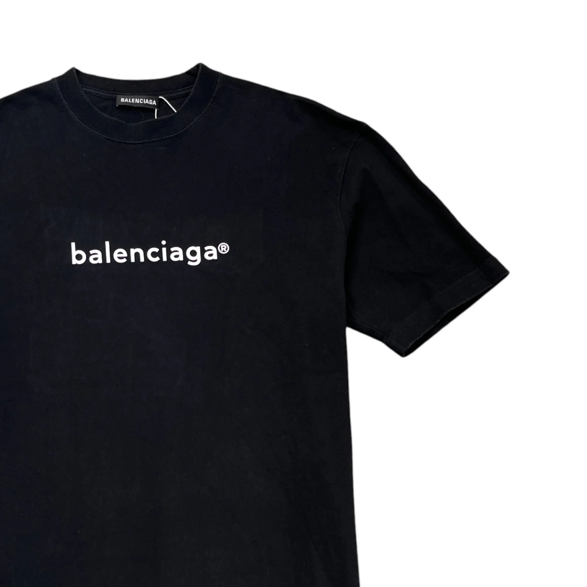 Men's Logo Print T-Shirt Black Size XXS - Image 3