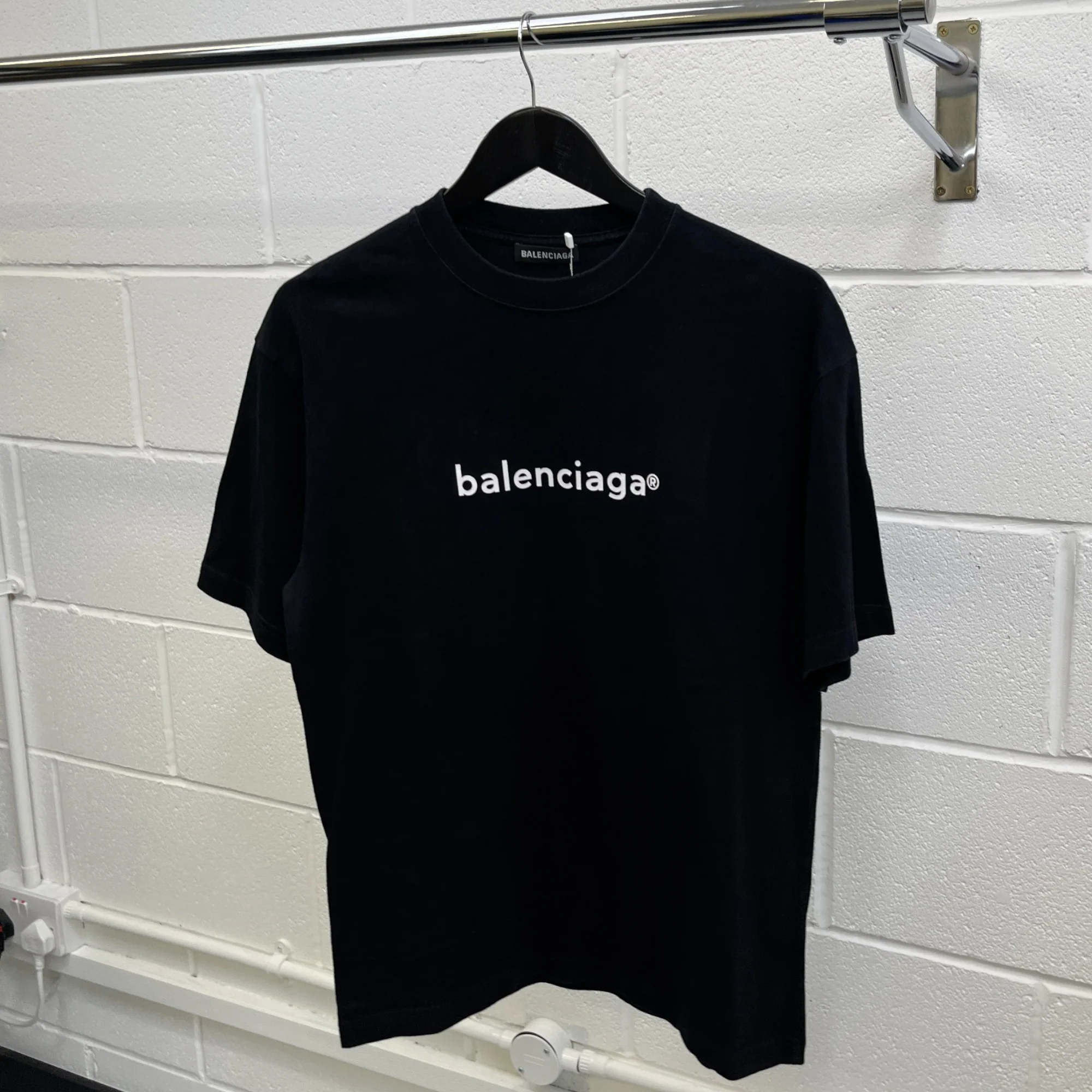 Men's Logo Print T-Shirt Black Size XXS - Image 8