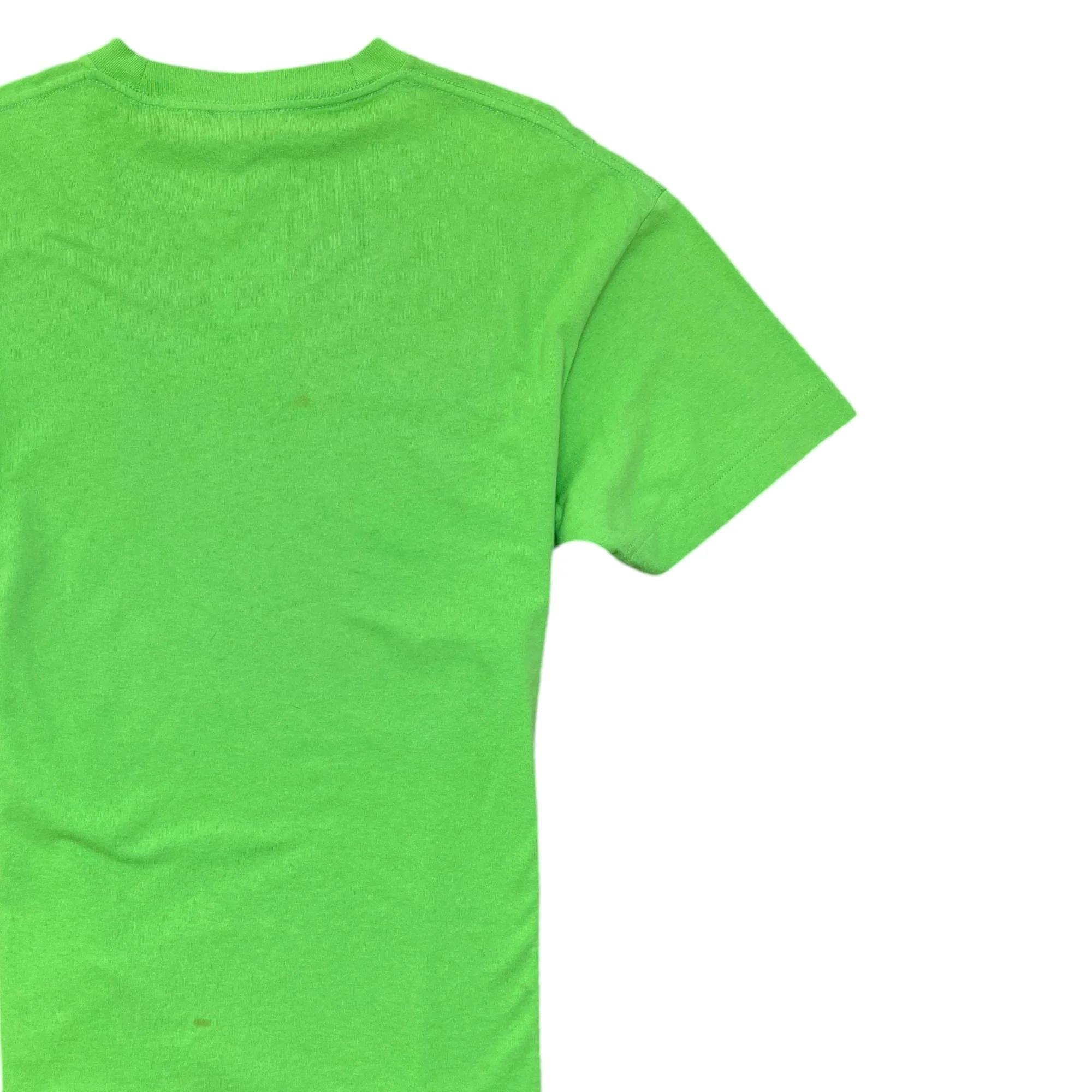 Men's Logo Print T-Shirt Green Size S - Image 4