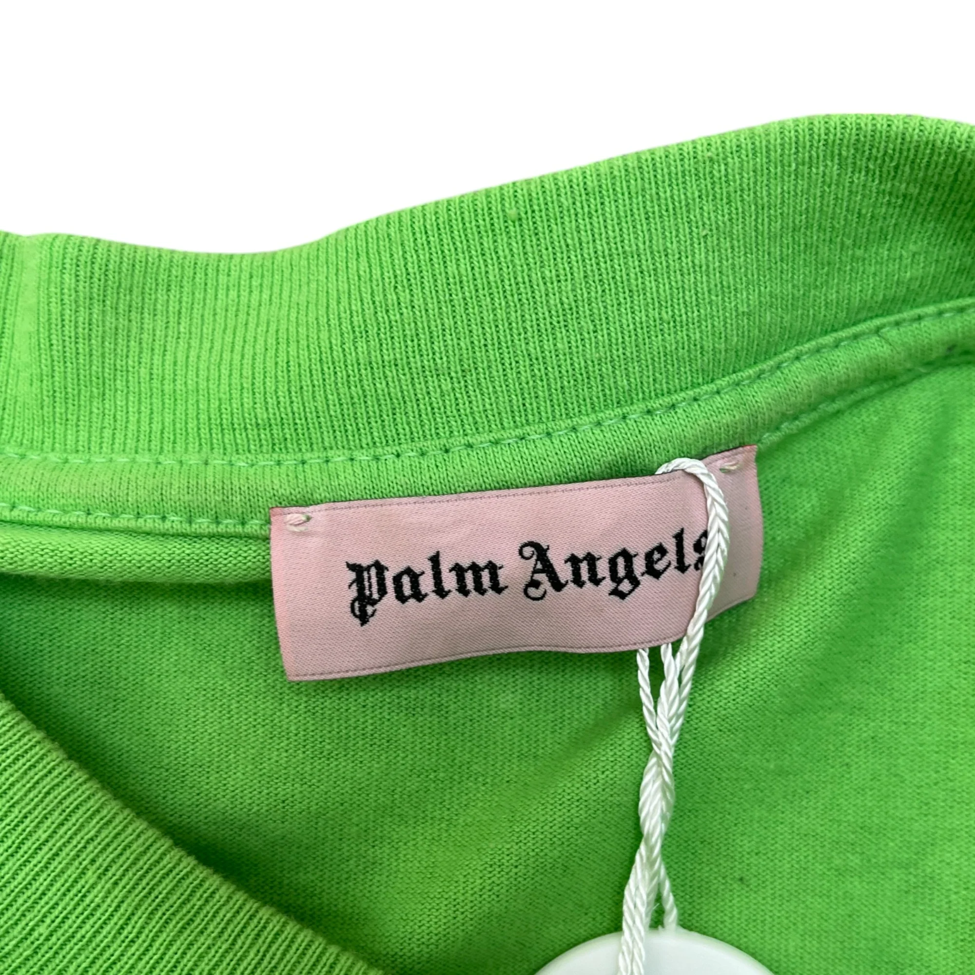 Men's Logo Print T-Shirt Green Size S - Image 5
