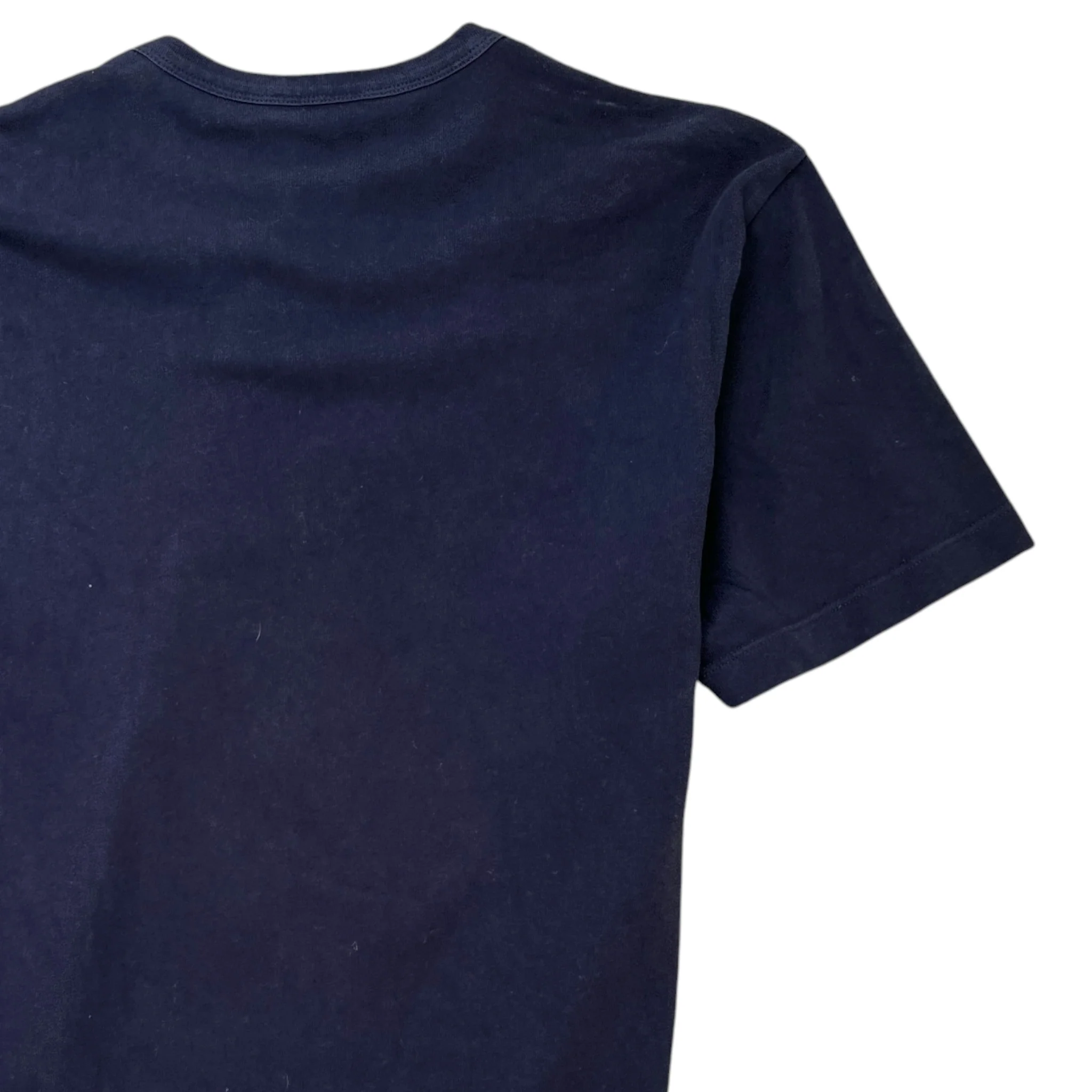 Men's Logo Print T-Shirt Navy Size M - Image 4
