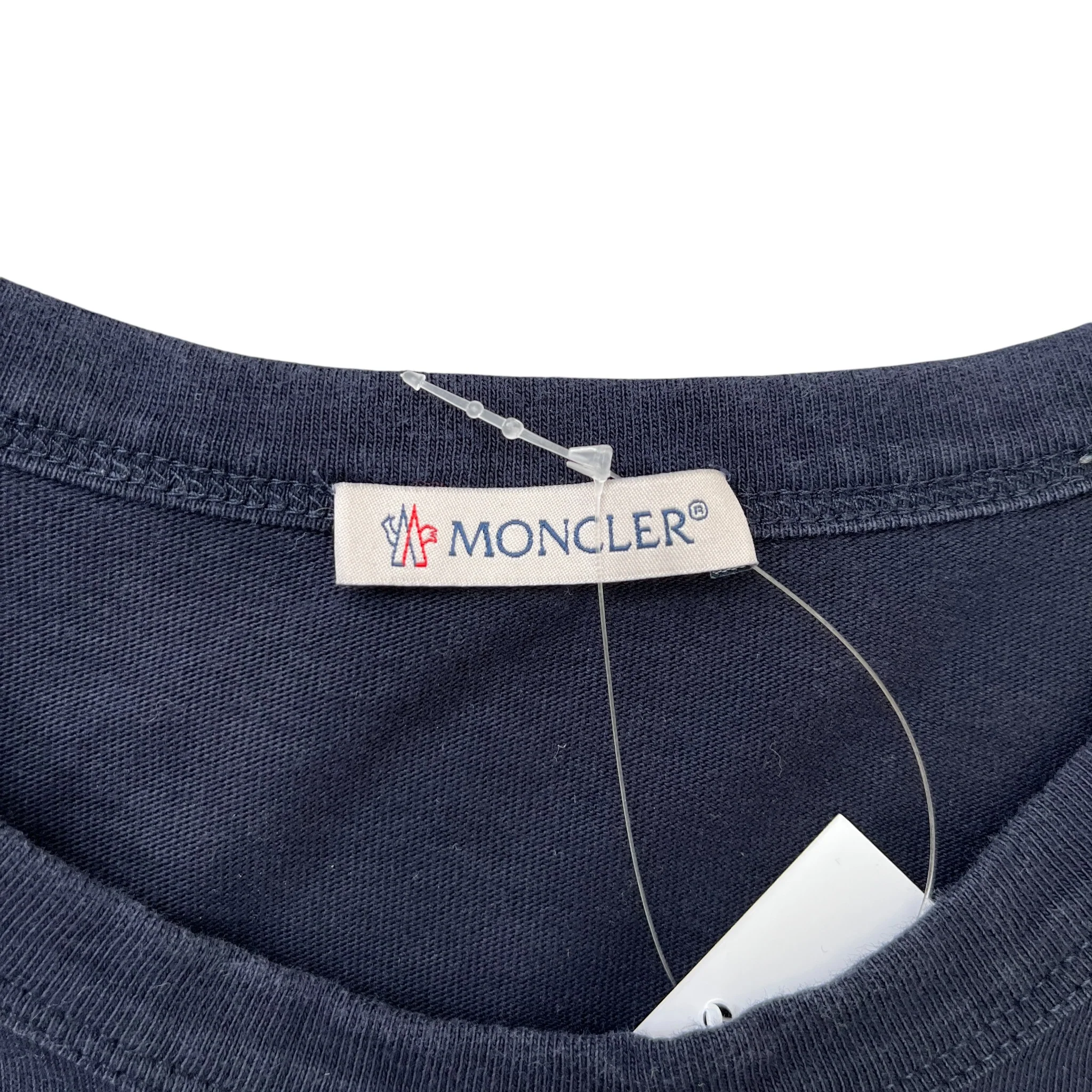 Men's Logo Print T-Shirt Navy Size M - Image 5