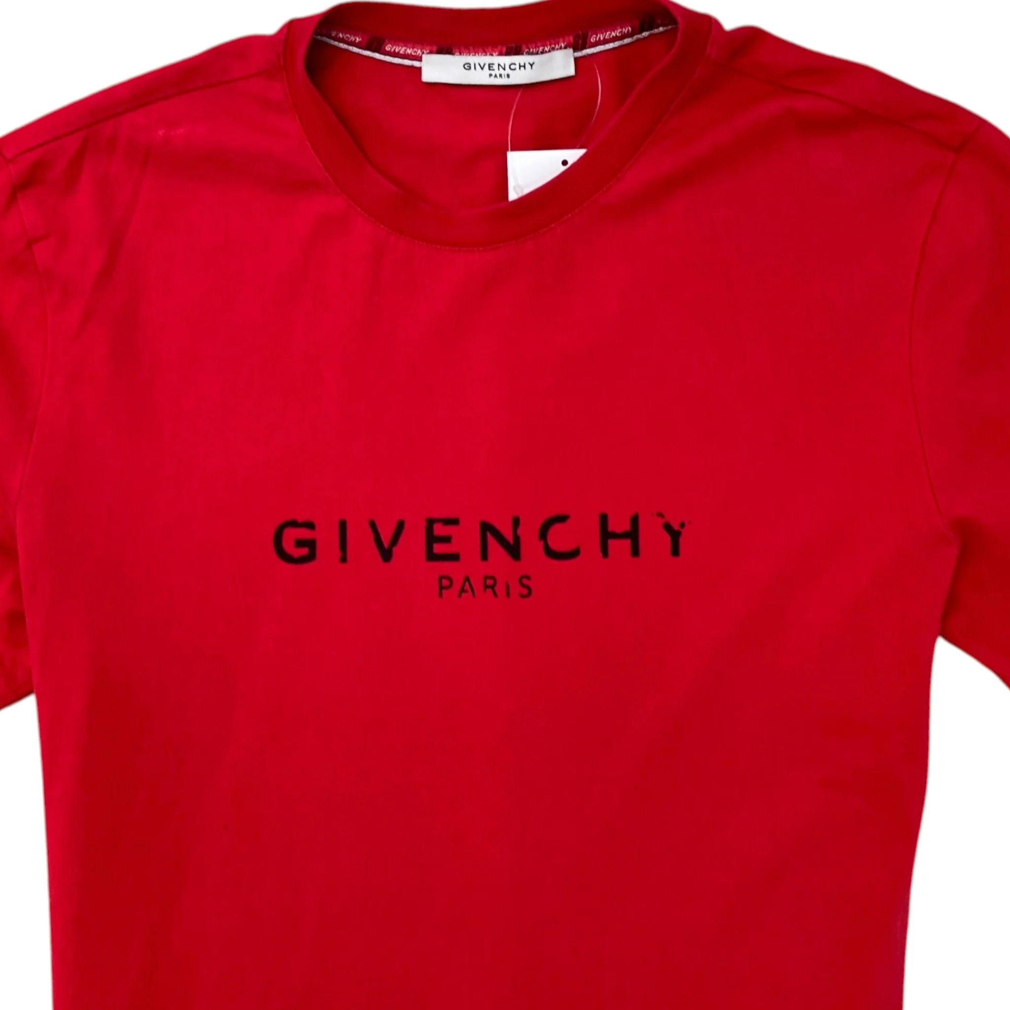 Men's Logo Print T-Shirt Red Size M - Image 5