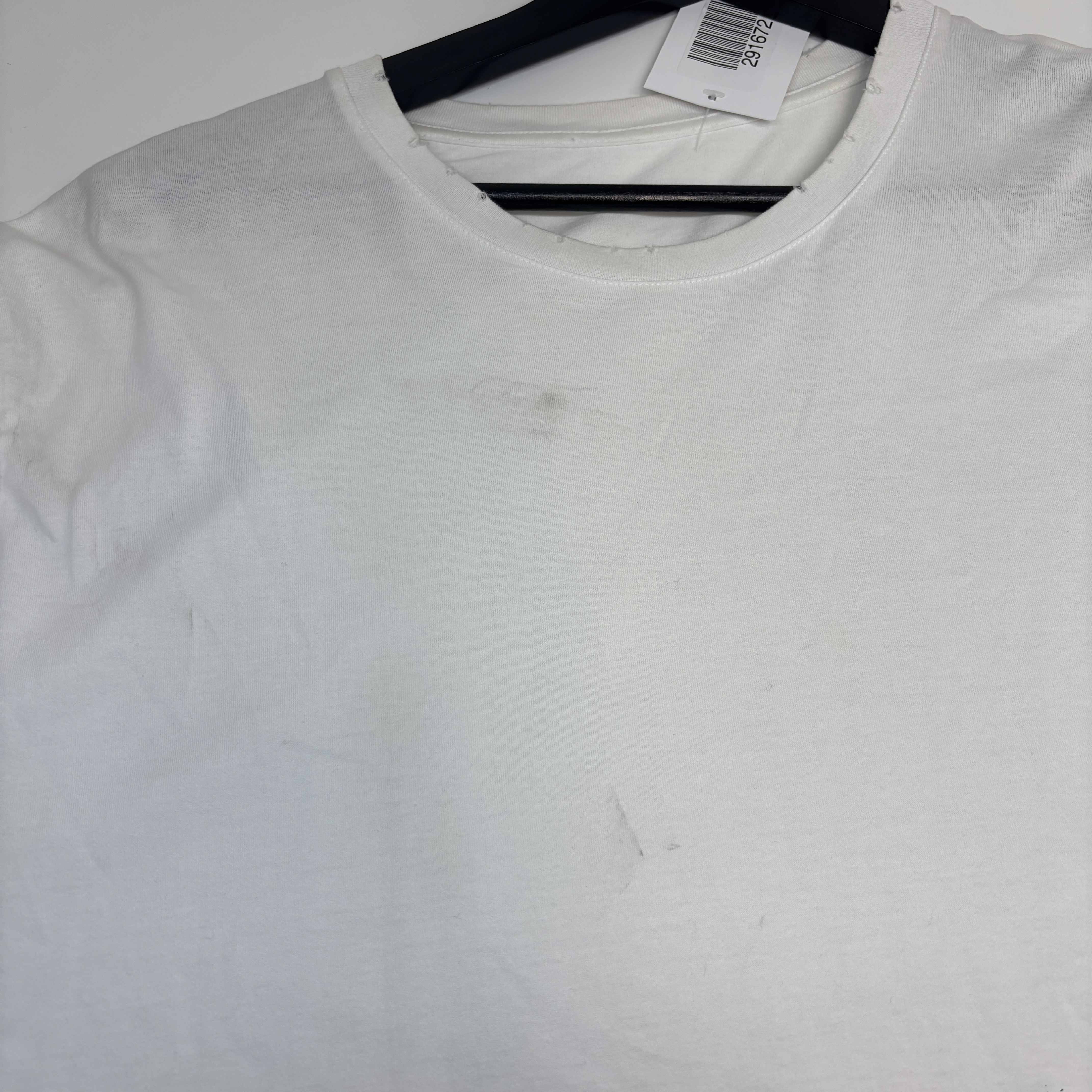 Men's Logo Print T-Shirt White Size L - Image 6