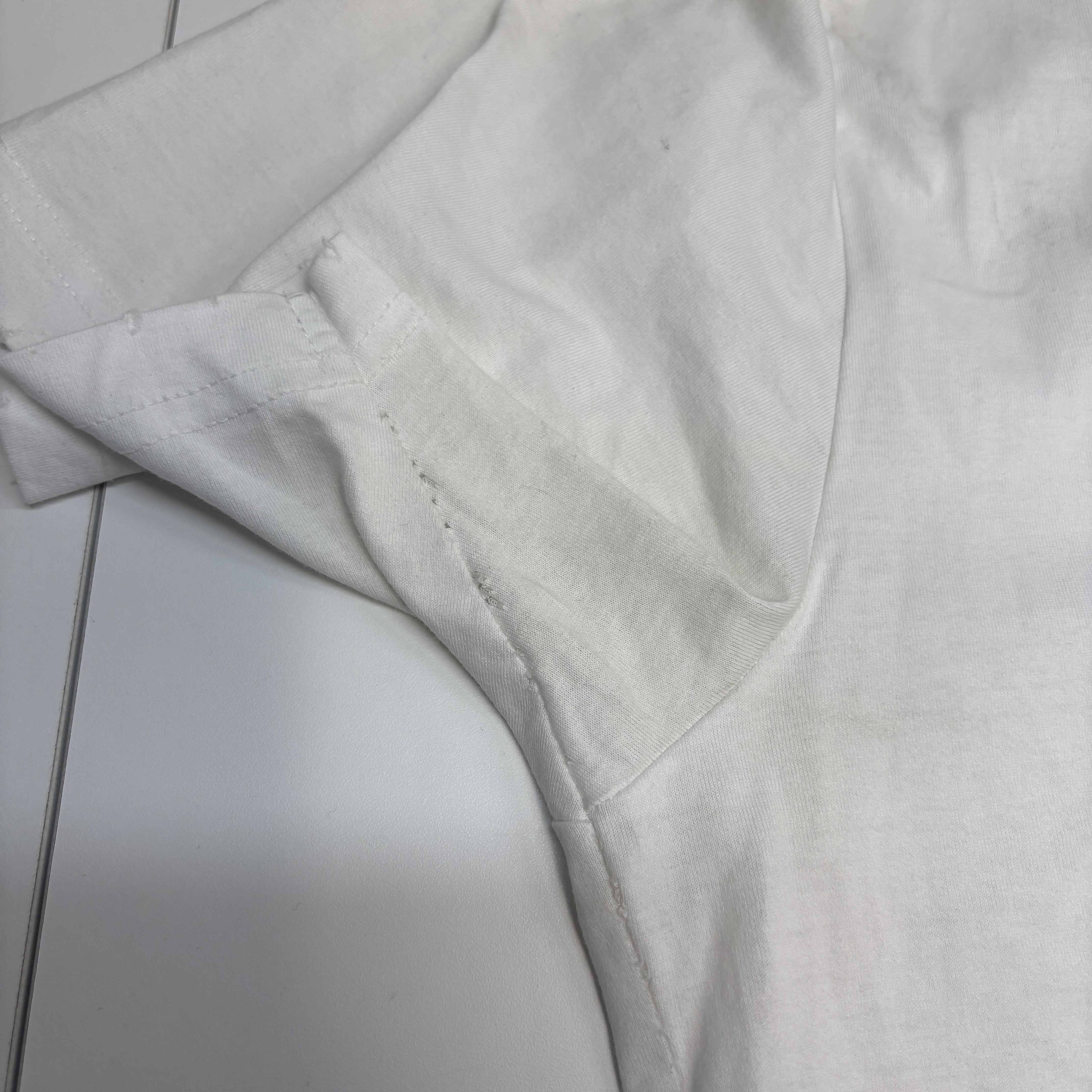 Men's Logo Print T-Shirt White Size L - Image 8