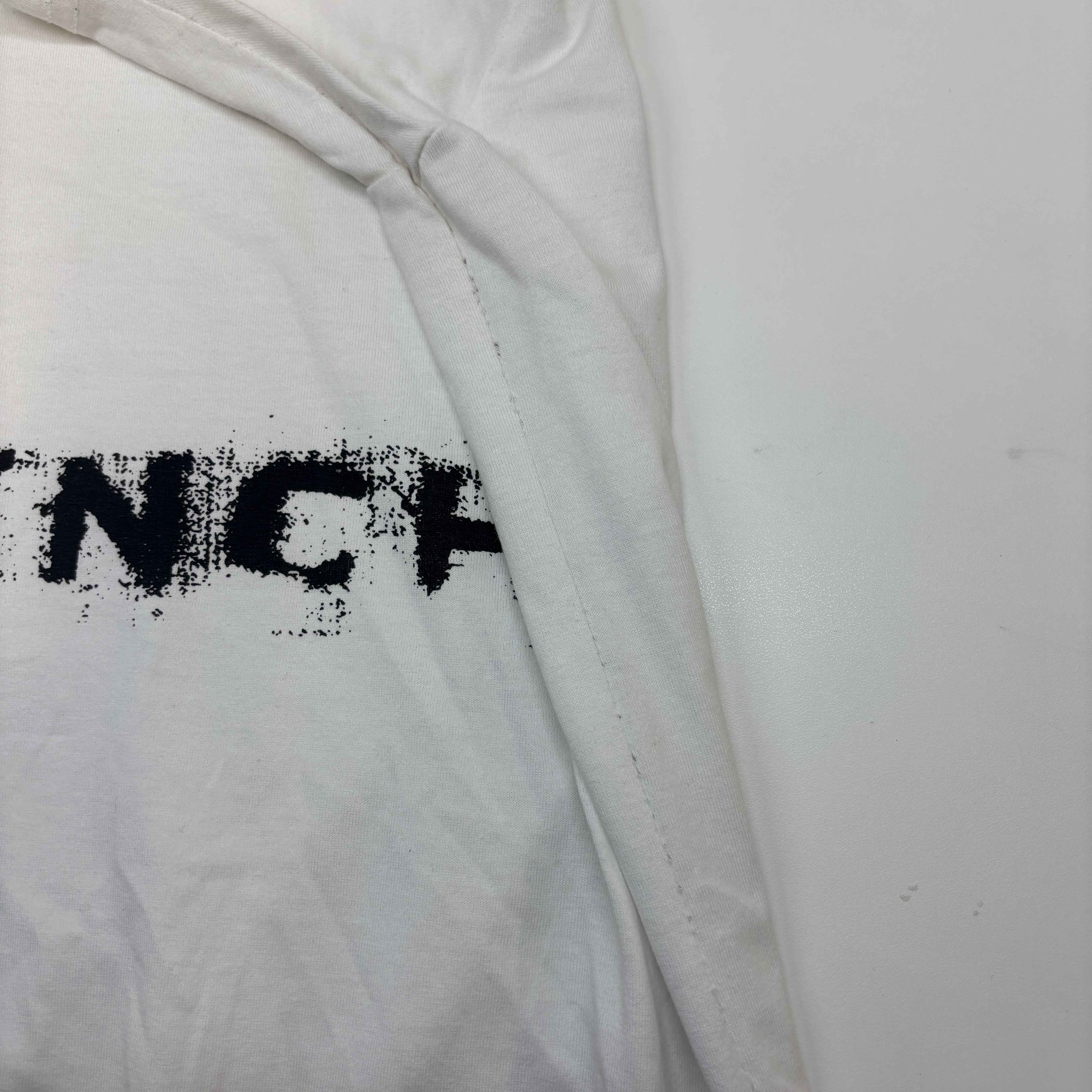 Men's Logo Print T-Shirt White Size L - Image 9