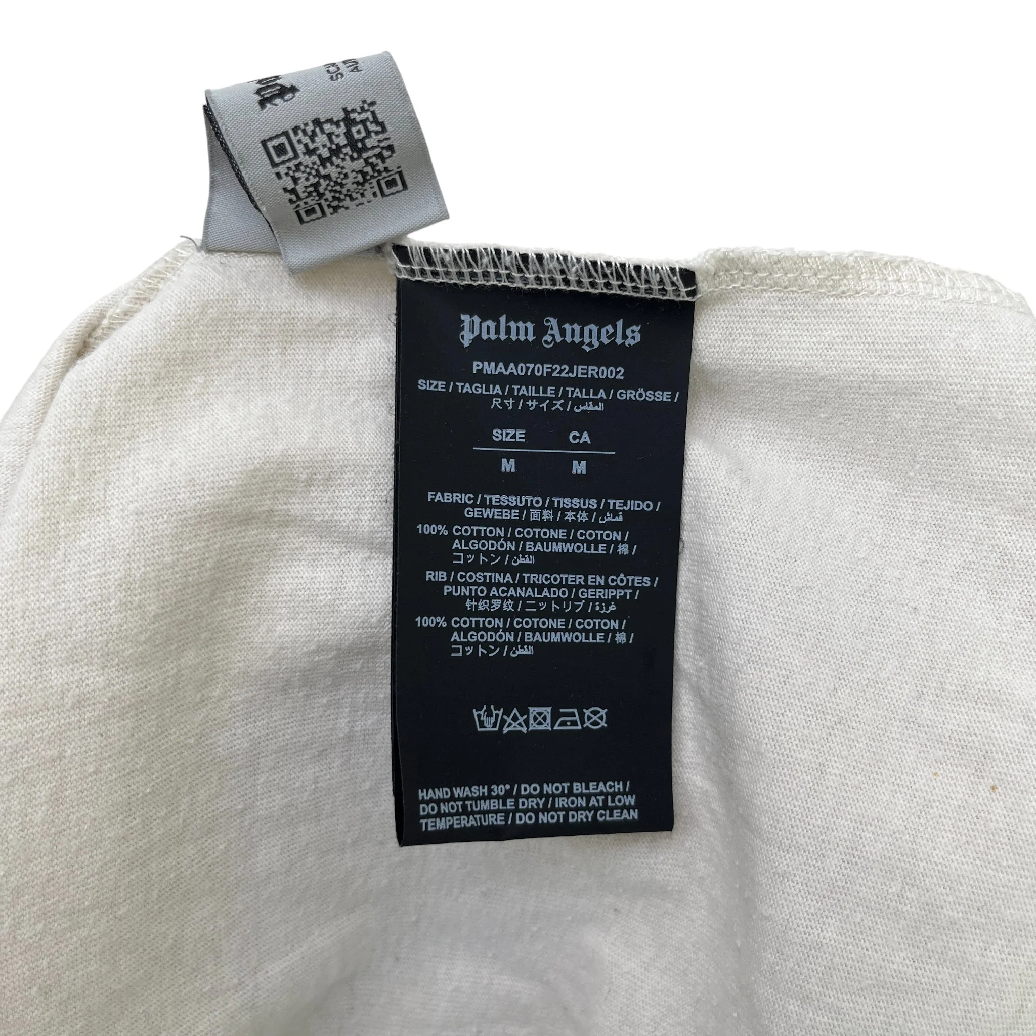 Men's Logo Print T-Shirt White Size M - Image 6