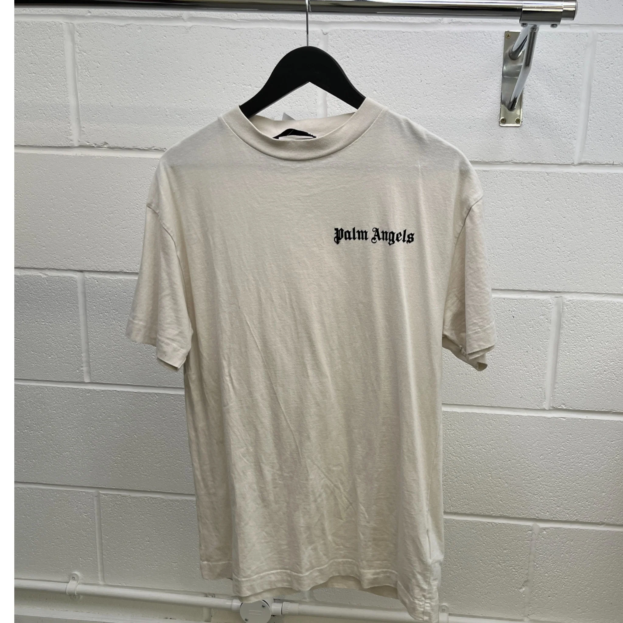 Men's Logo Print T-Shirt White Size M - Image 8