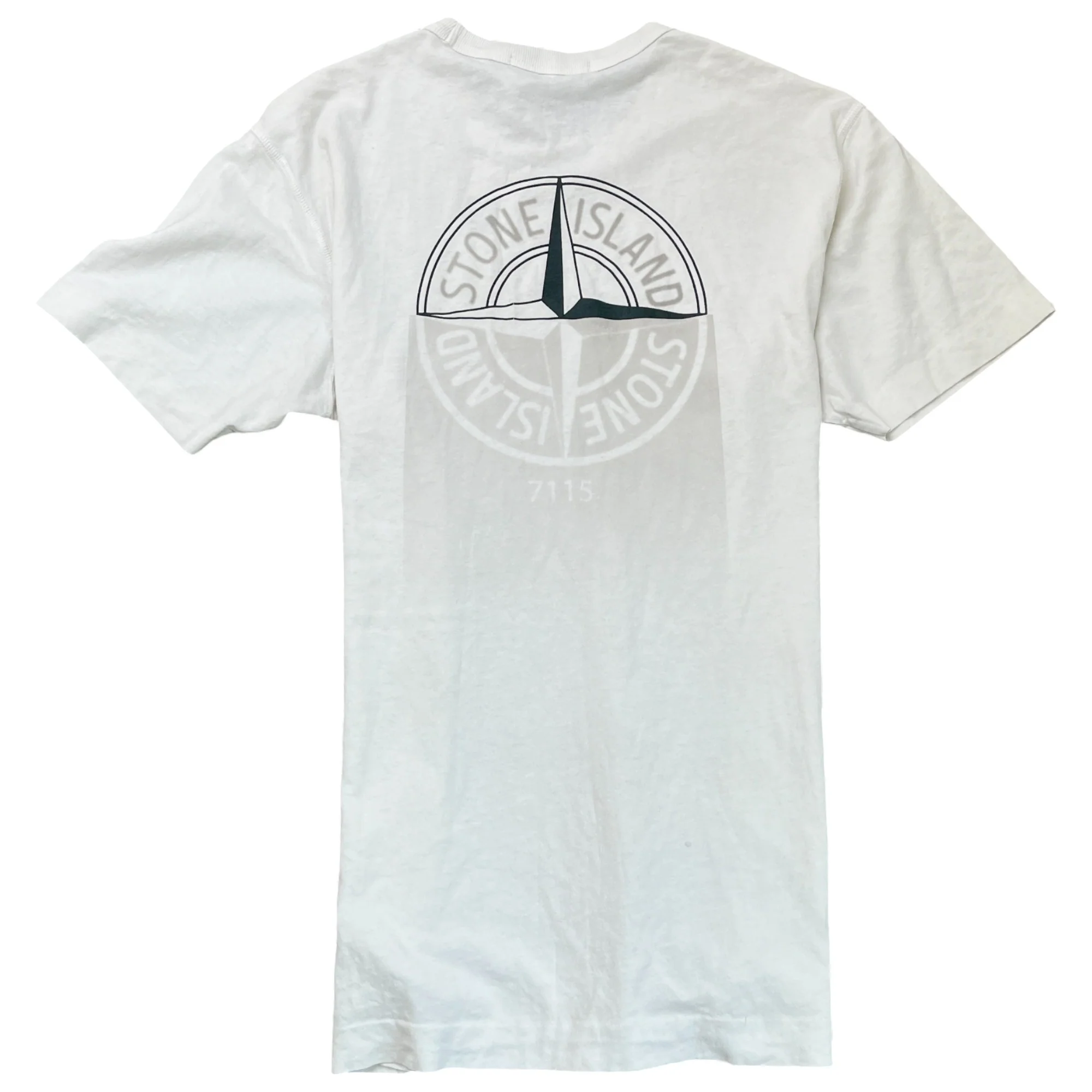 Men's Logo Print T-Shirt White Size S - Image 2
