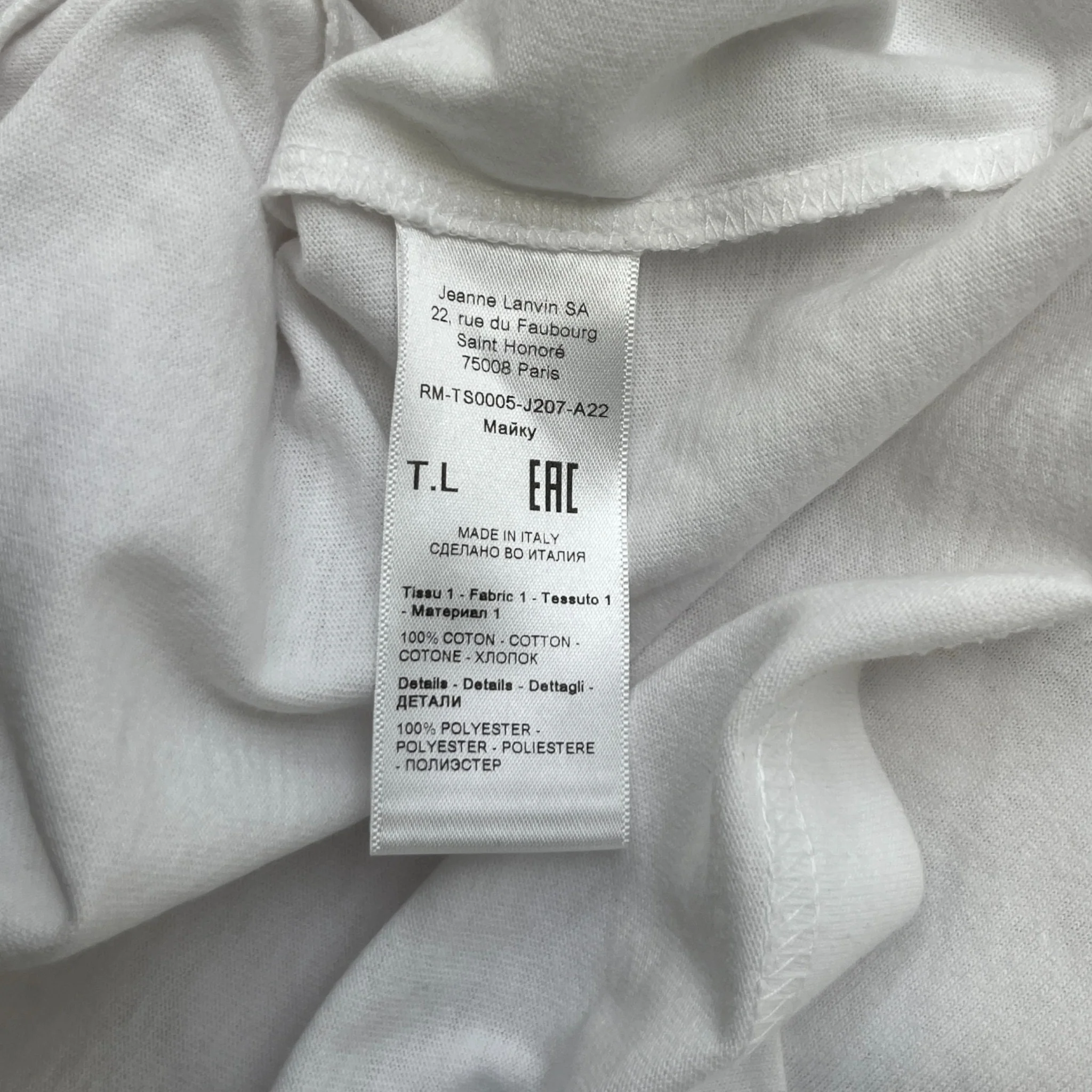 Men's Logo Print T-Shirt White Size S - Image 6