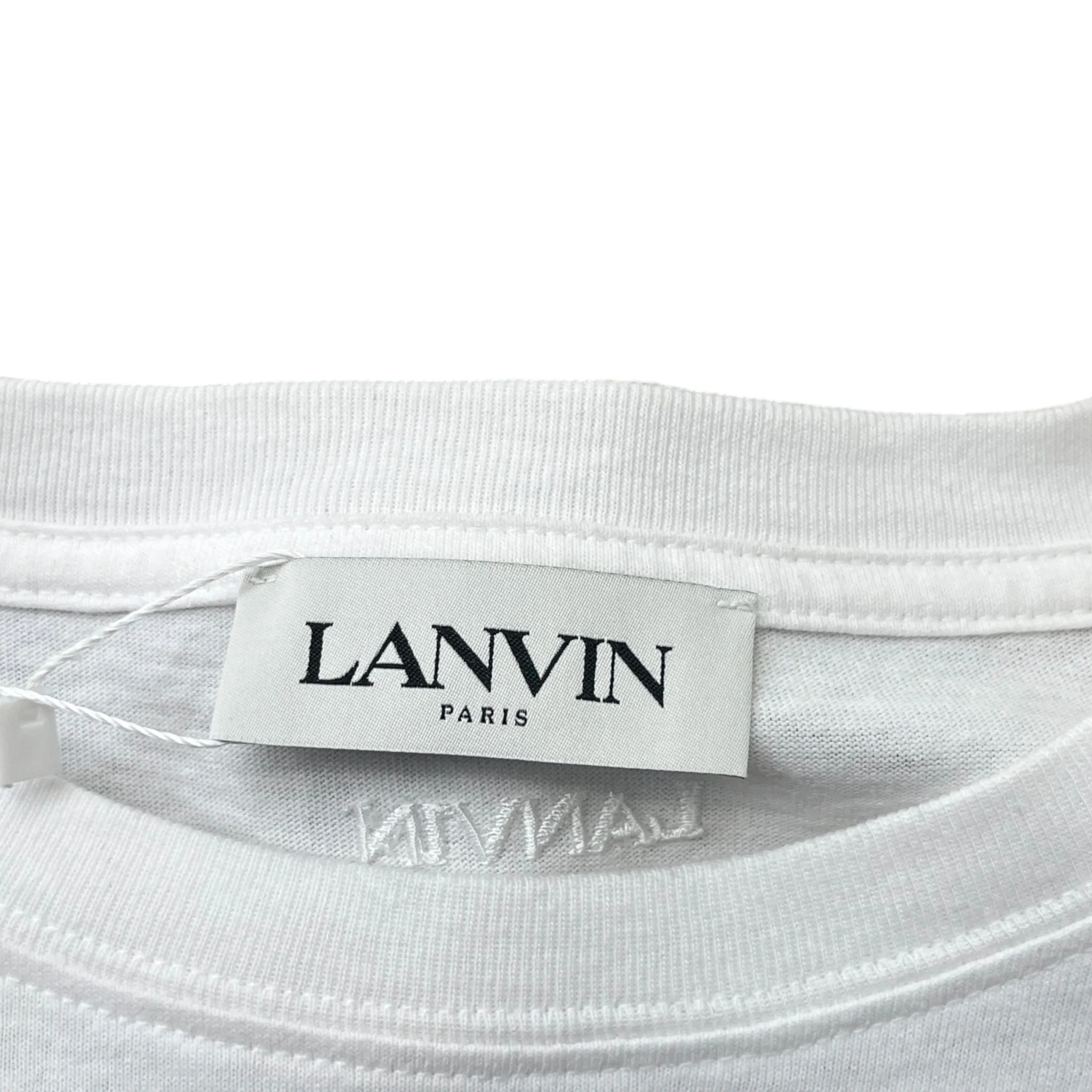 Men's Logo Print T-Shirt White Size S - Image 7