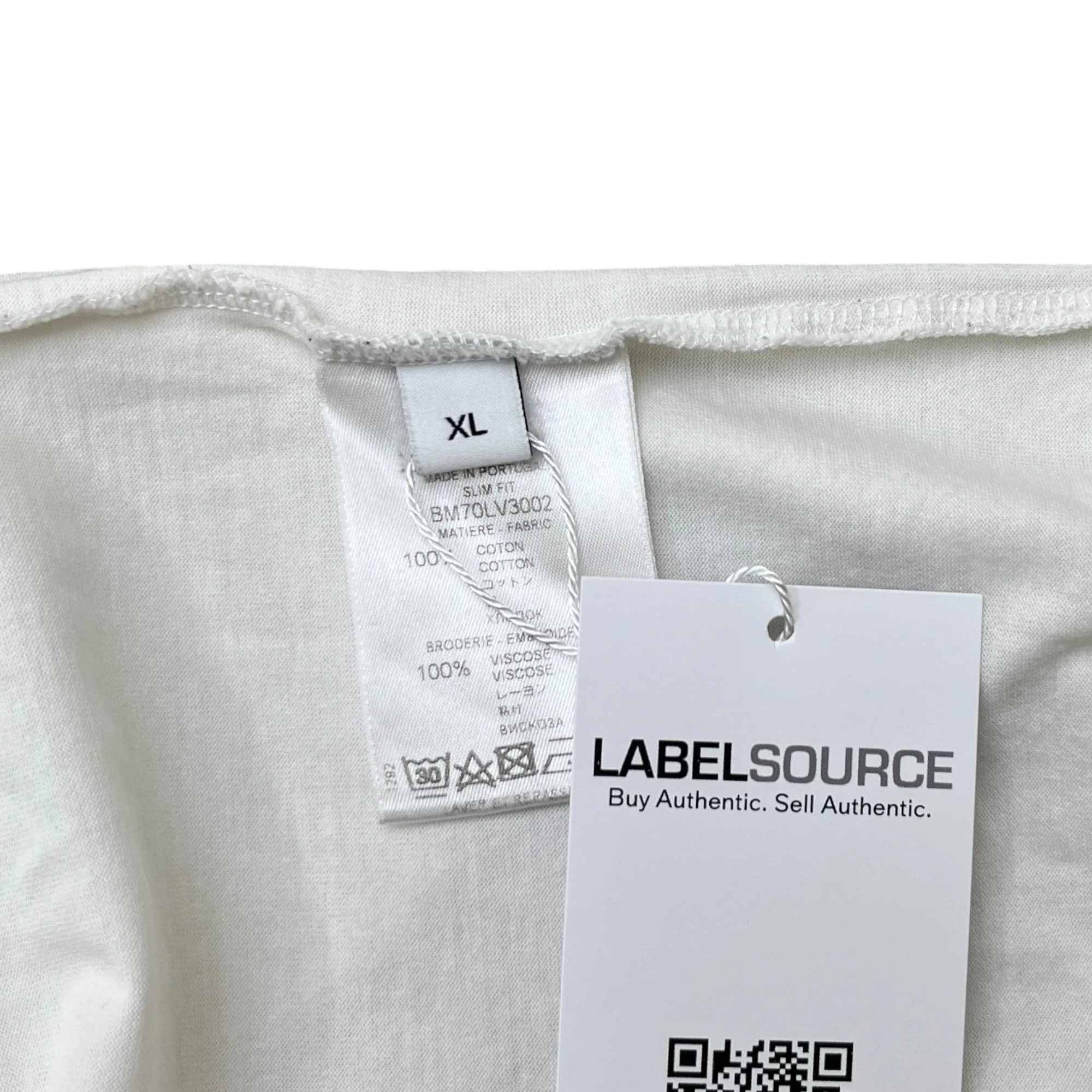 Men's Logo Print T-Shirt White Size XL - Image 5
