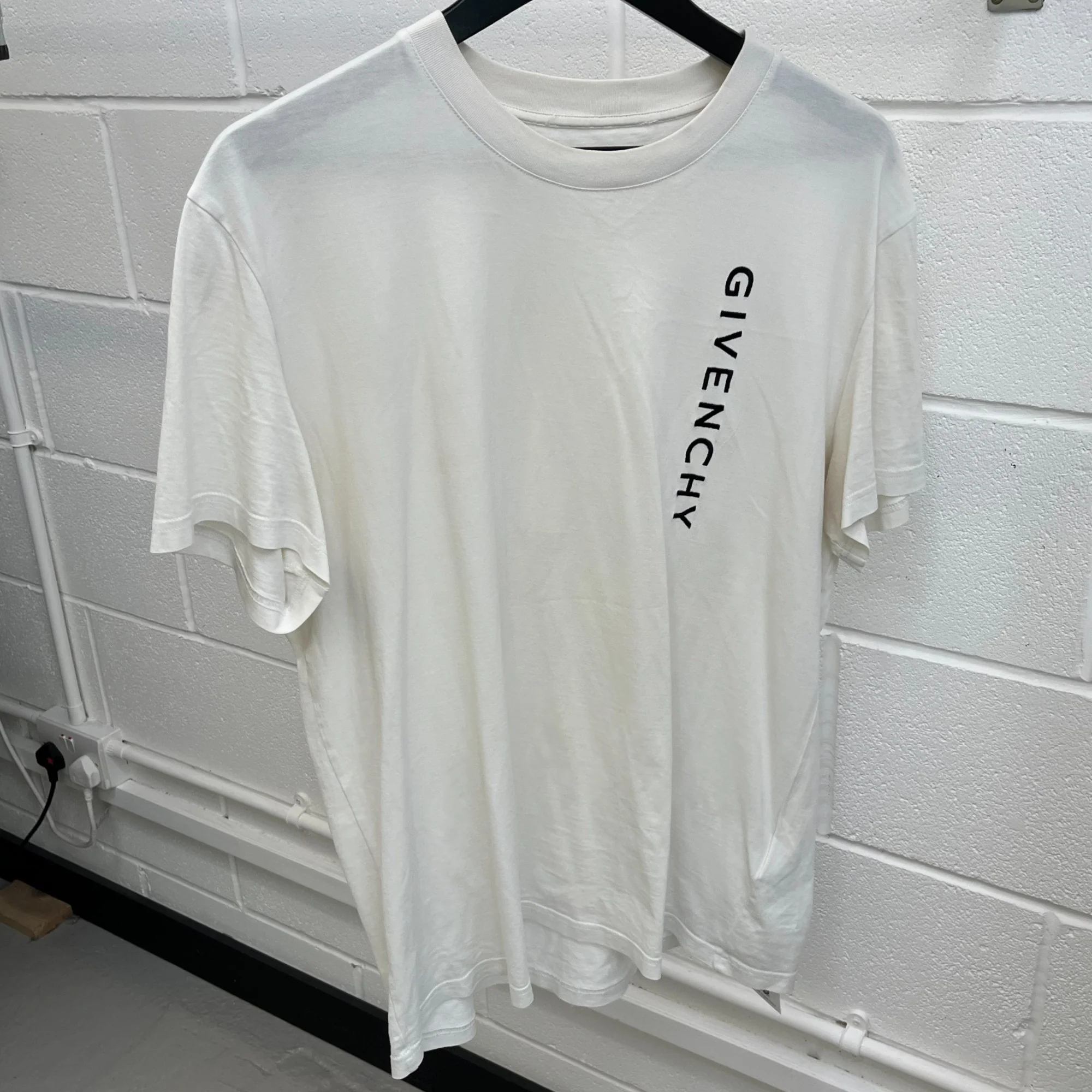 Men's Logo Print T-Shirt White Size XL - Image 6