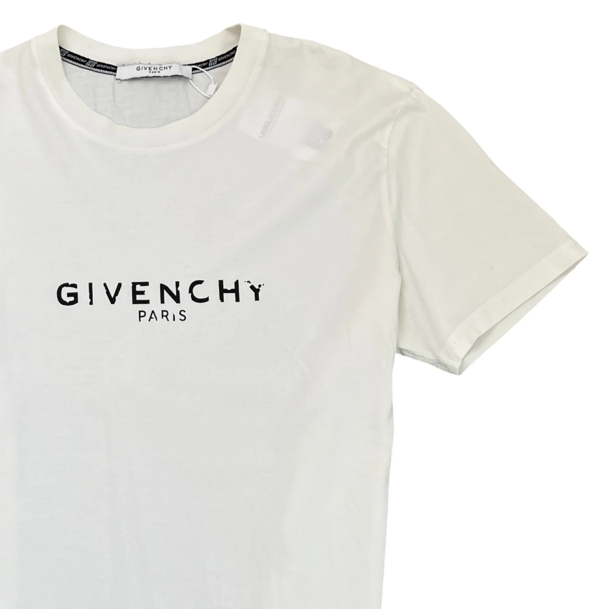 Men's Logo Print T-Shirt White Size XL - Image 3