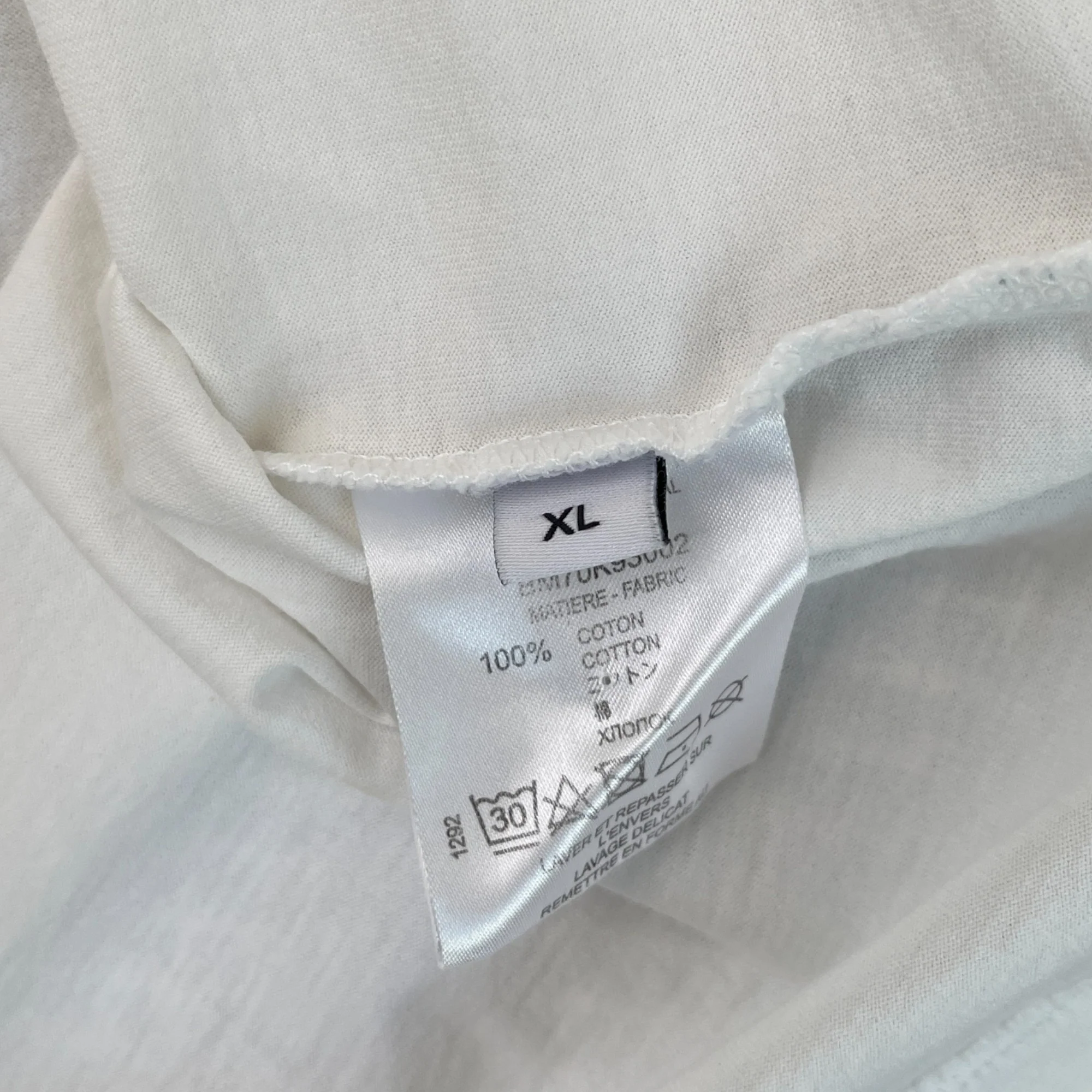 Men's Logo Print T-Shirt White Size XL - Image 6