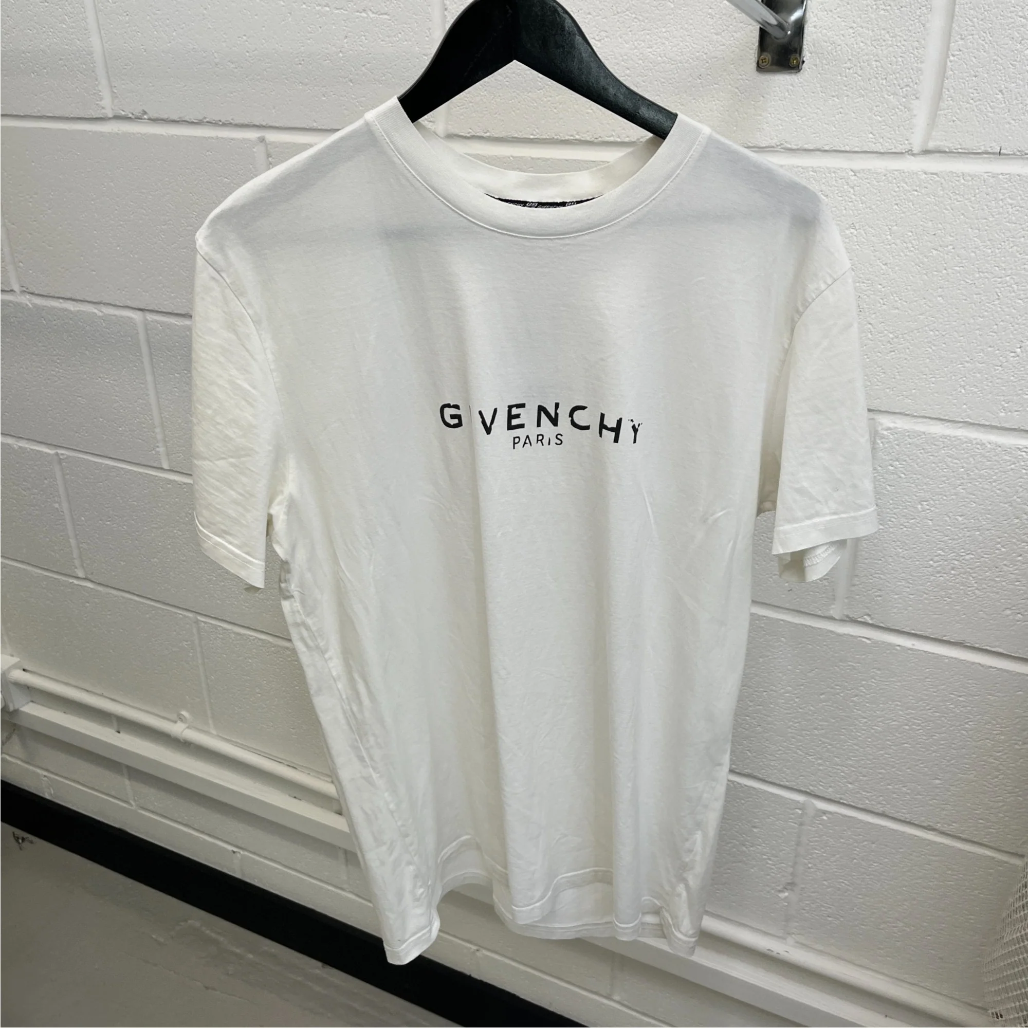 Men's Logo Print T-Shirt White Size XL - Image 7