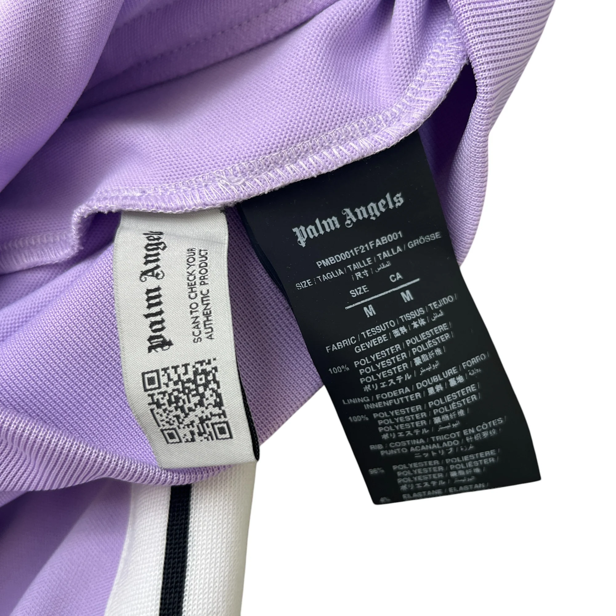 Men's Logo Print Track Jacket Purple Size M - Image 5