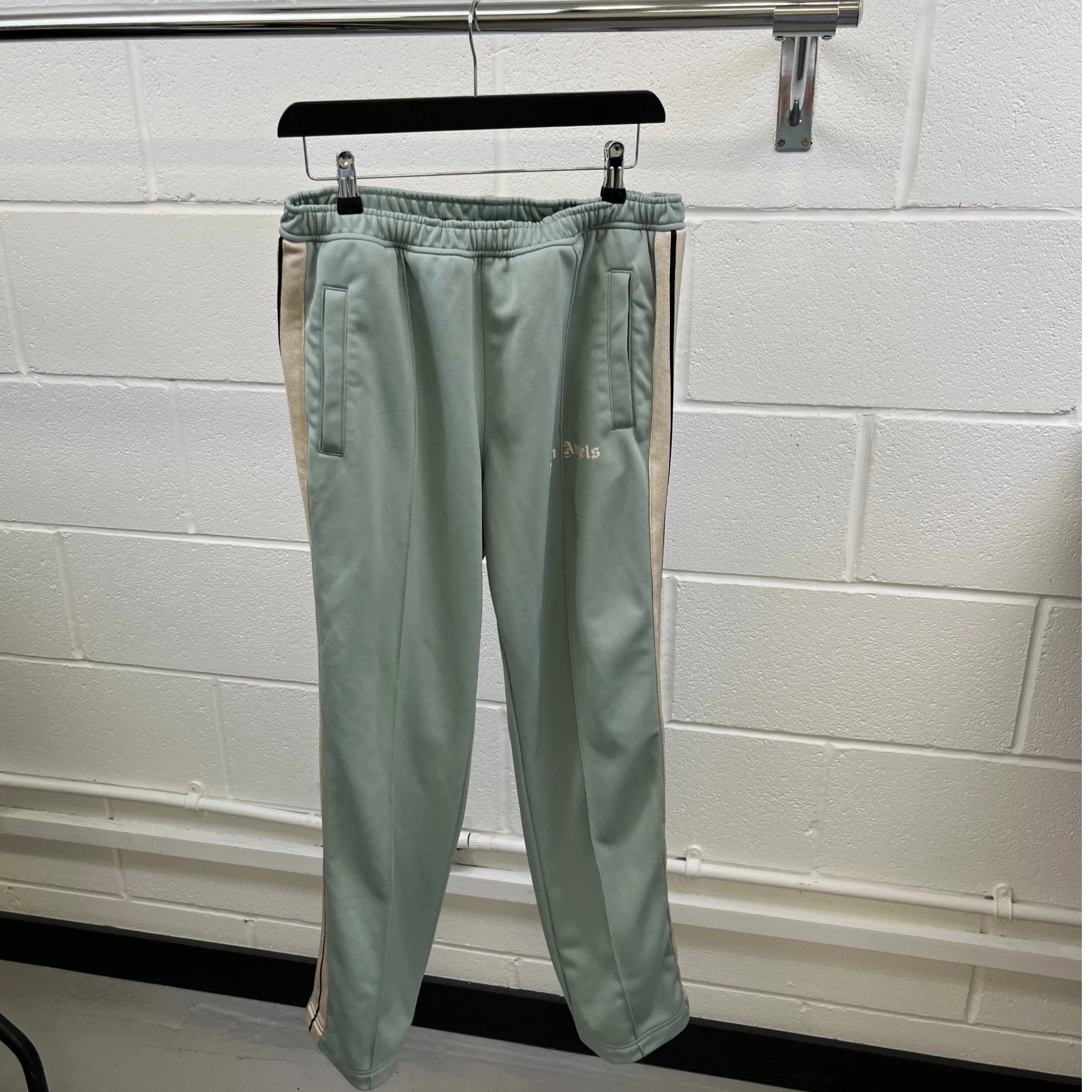 Men's Logo Print Track Joggers Blue Size M - Image 8
