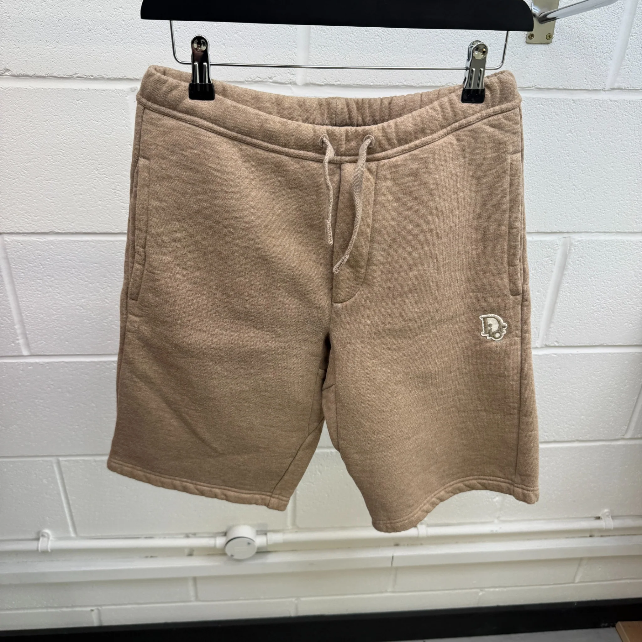 Men's Logo Shorts Beige Size S - Image 7