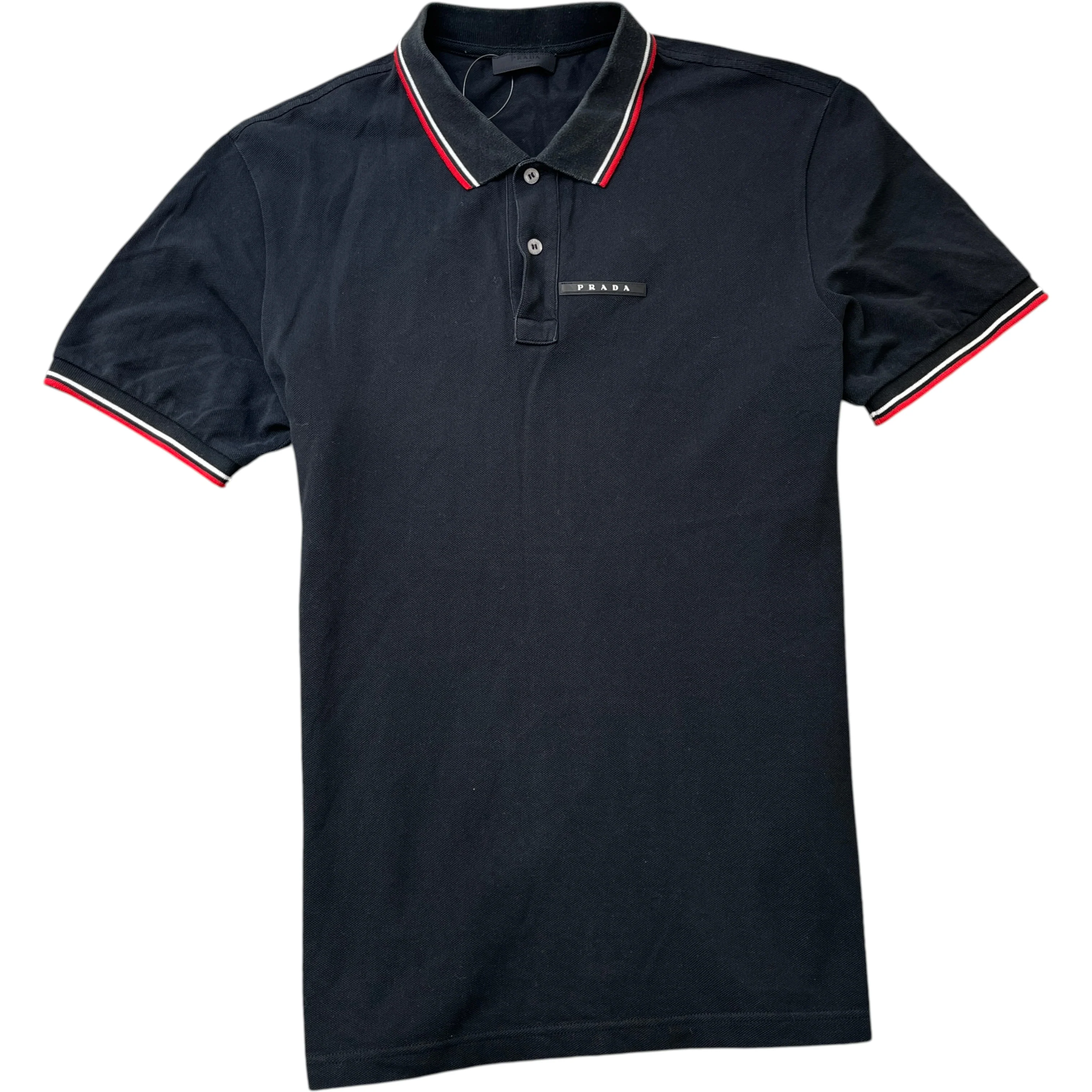 Men's Logo Tab Polo Shirt Black Size XXL