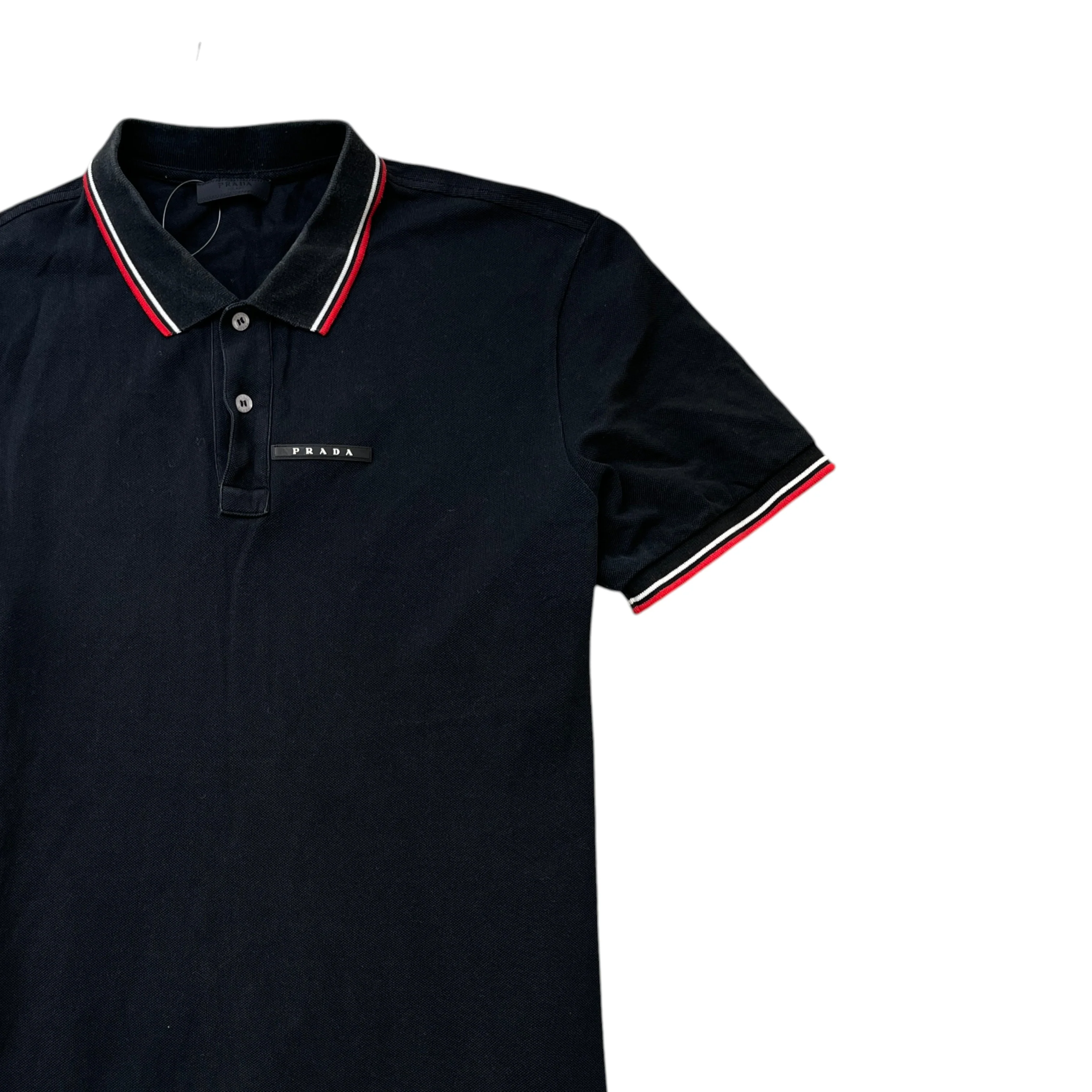 Men's Logo Tab Polo Shirt Black Size XXL - Image 3