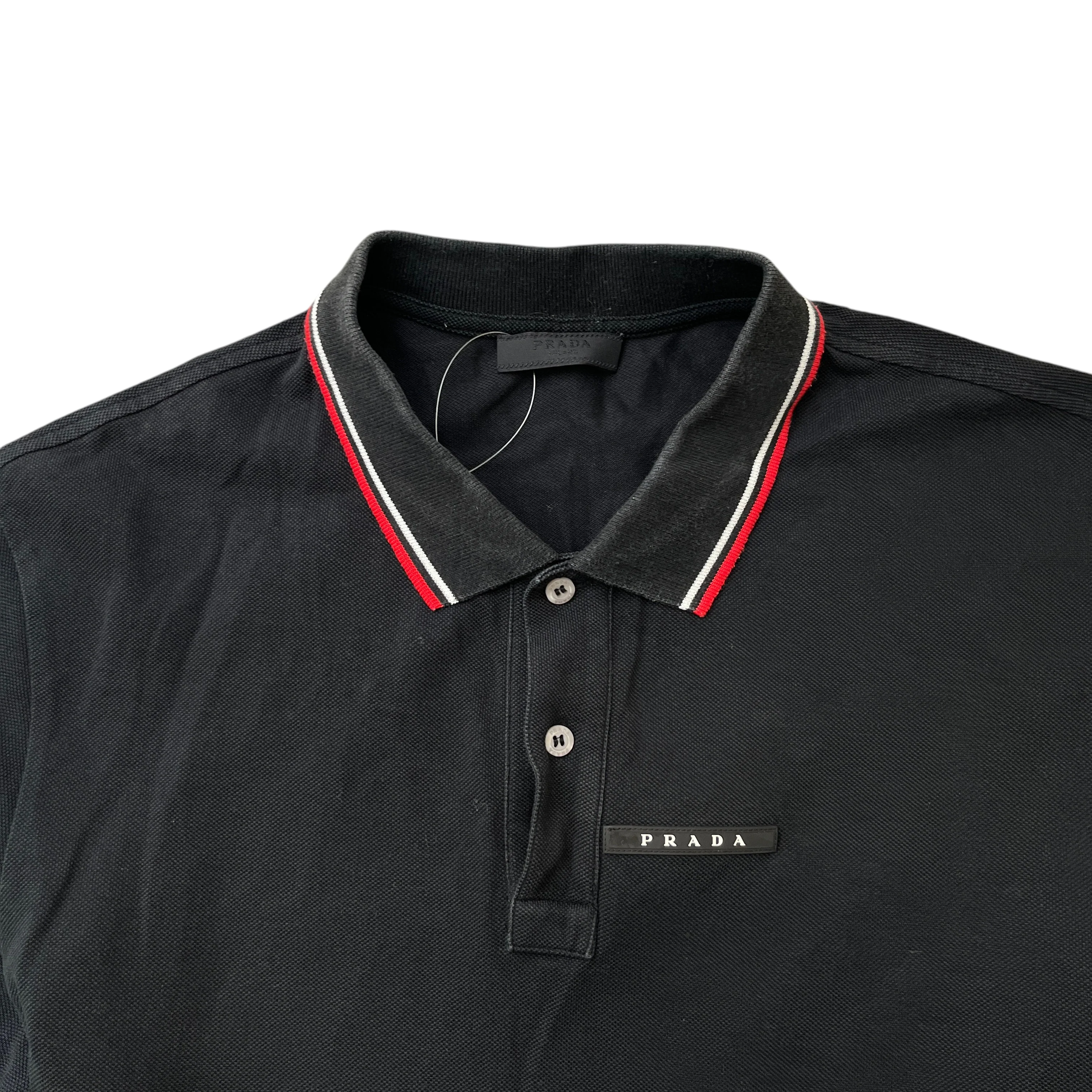 Men's Logo Tab Polo Shirt Black Size XXL - Image 5