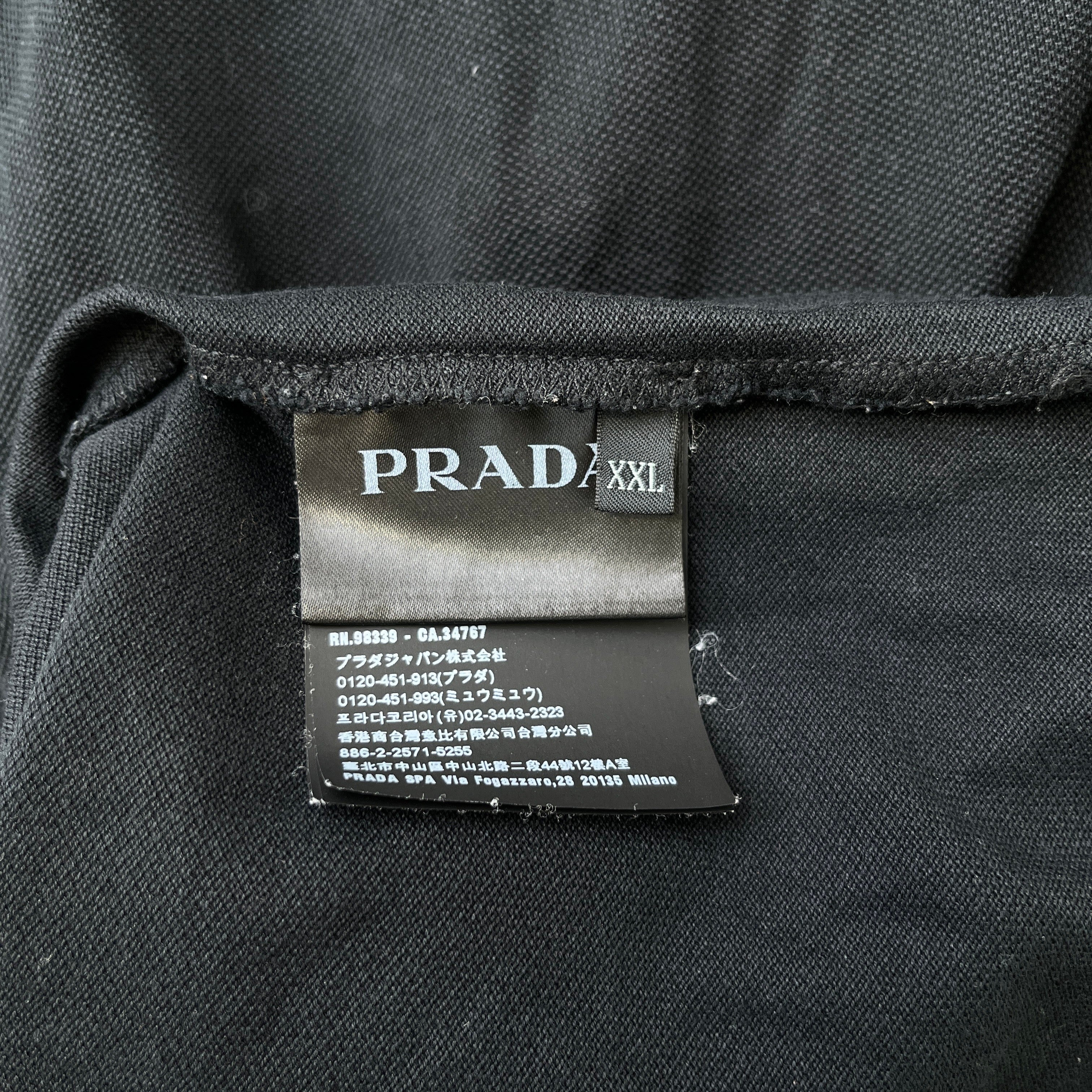 Men's Logo Tab Polo Shirt Black Size XXL - Image 6