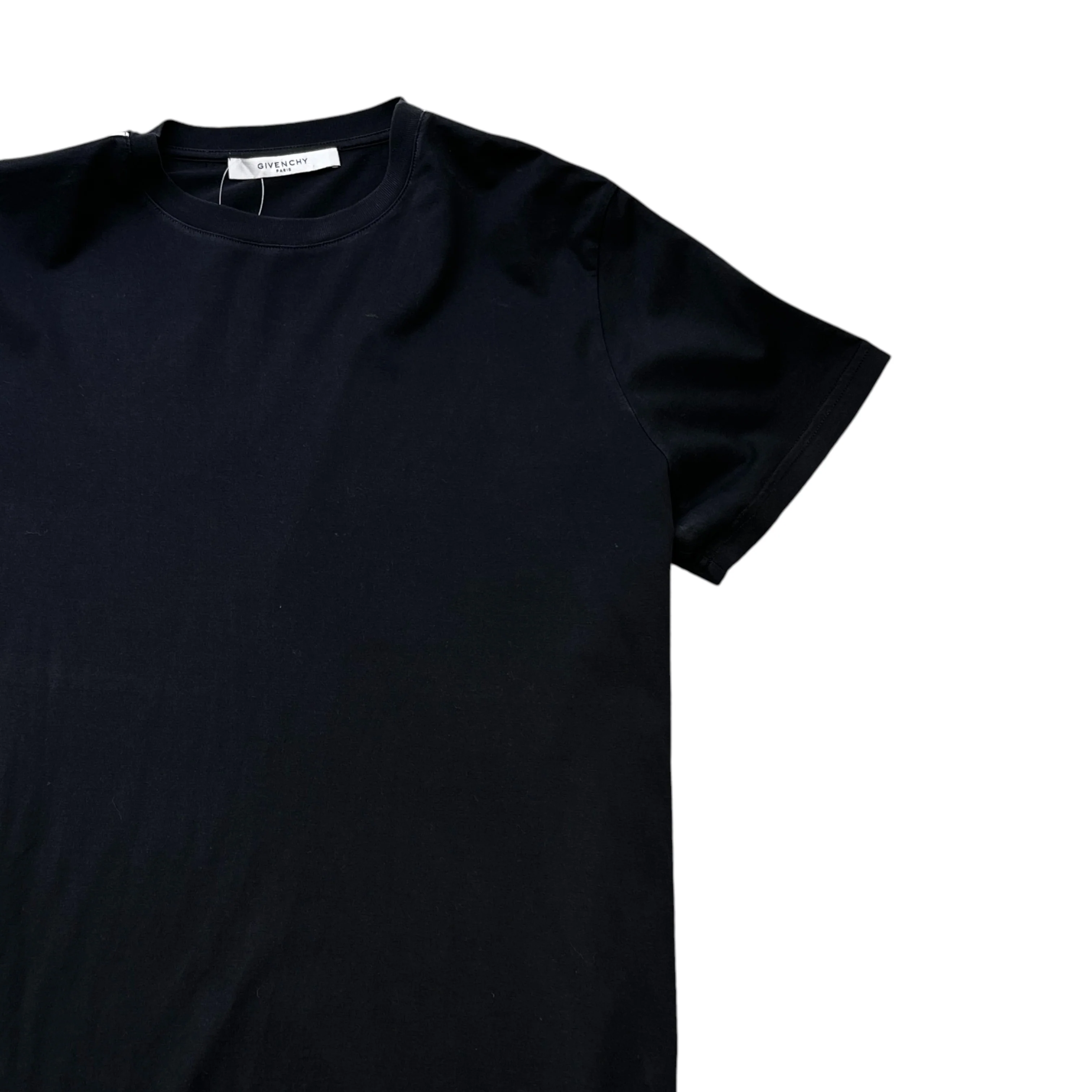 Men's Logo Tape T-Shirt Black Size S - Image 3