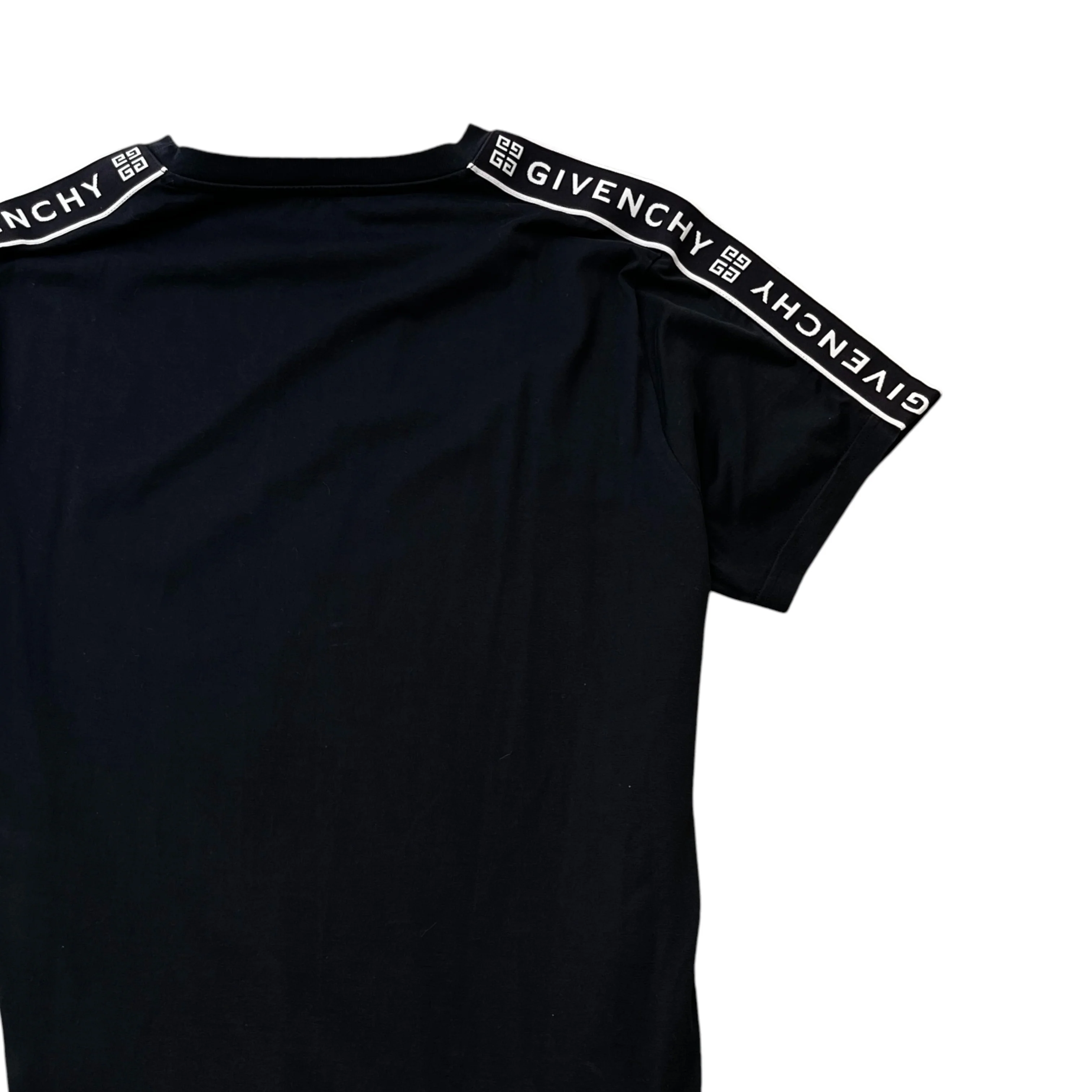 Men's Logo Tape T-Shirt Black Size S - Image 4