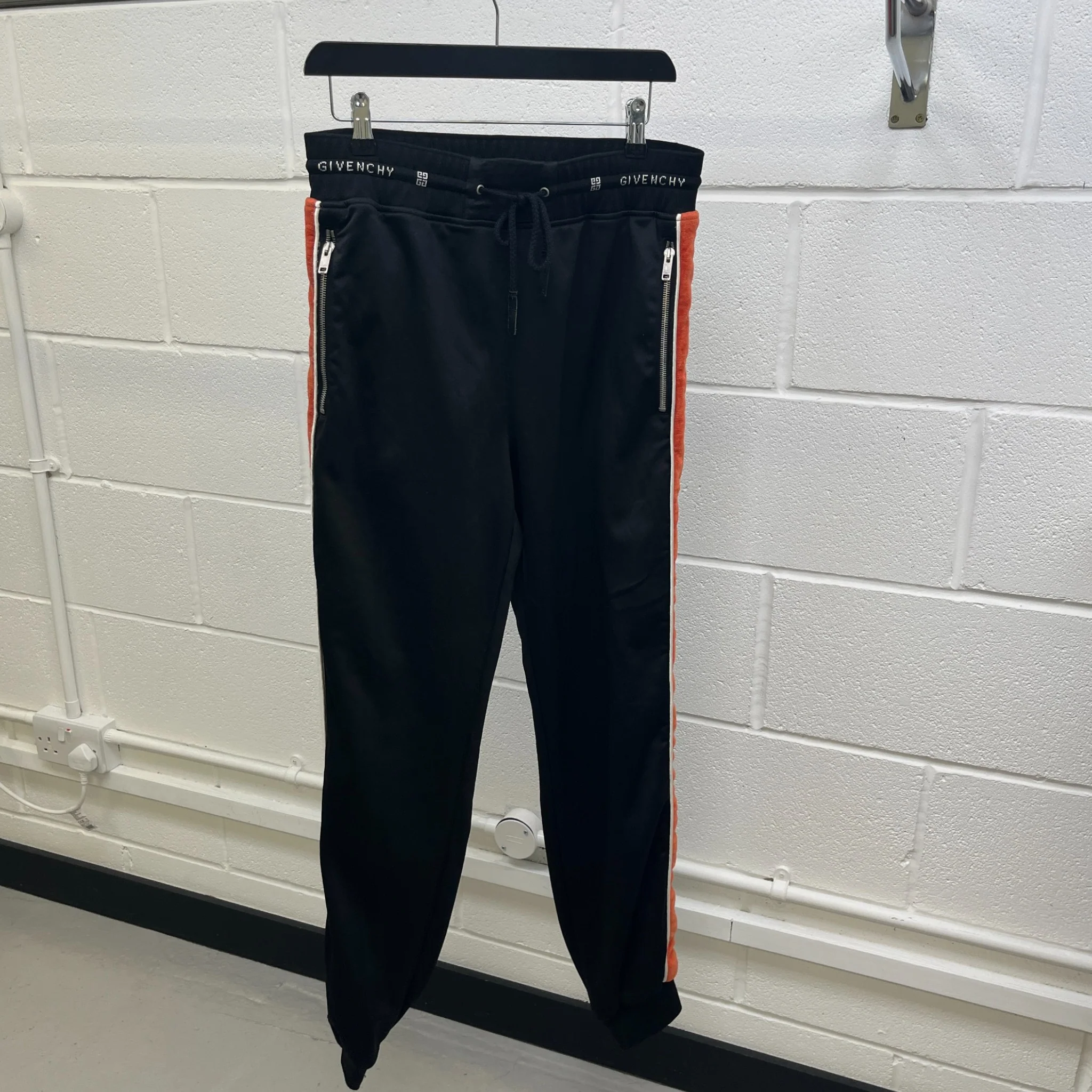 Men's Logo Waist Band Joggers Black Size L - Image 9