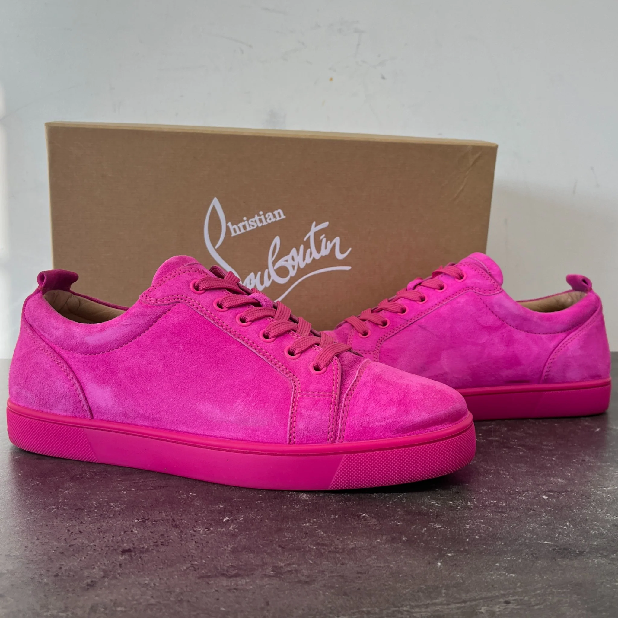 Men's Louis Junior Flat Low Trainers Pink Size EU 42 / UK 8 - Image 12
