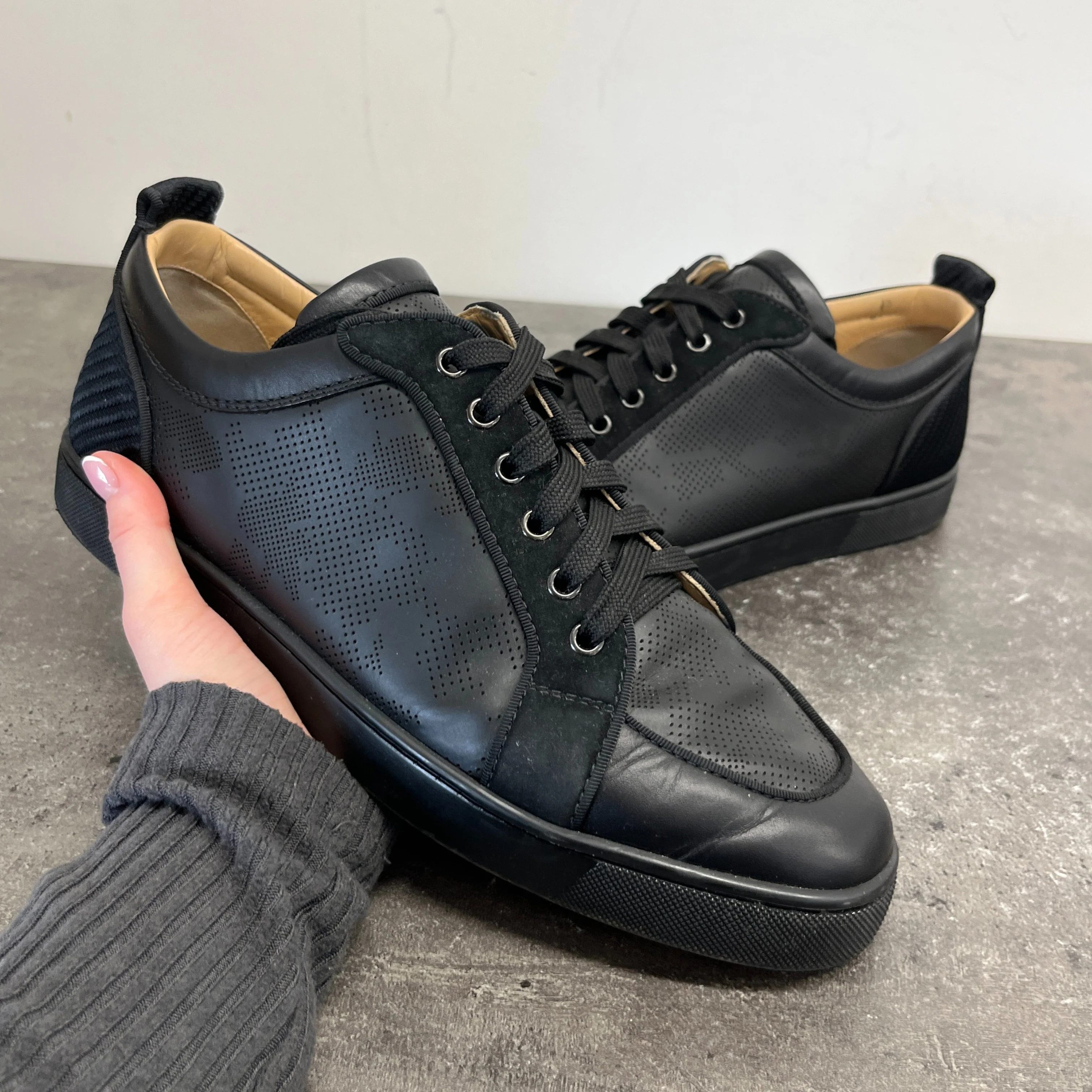 Men's Louis Junior Low Trainers Black Size EU 44 / UK 10 - Image 12