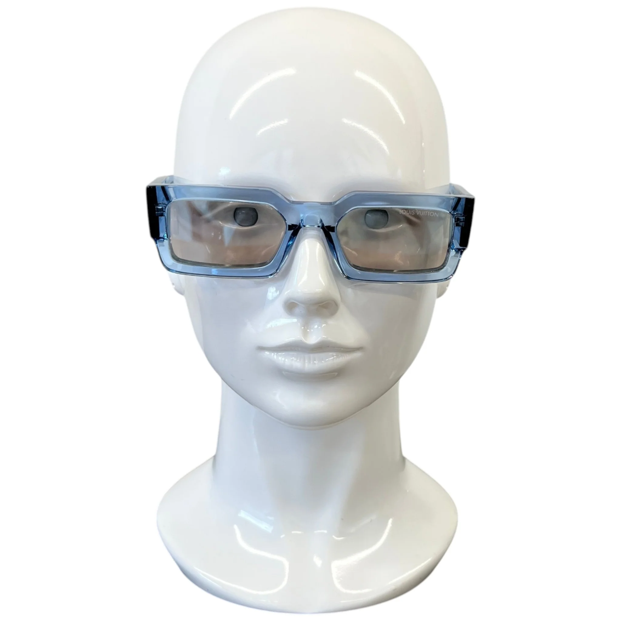 Men's Lv Clash Low Square Sunglasses Blue - Image 2
