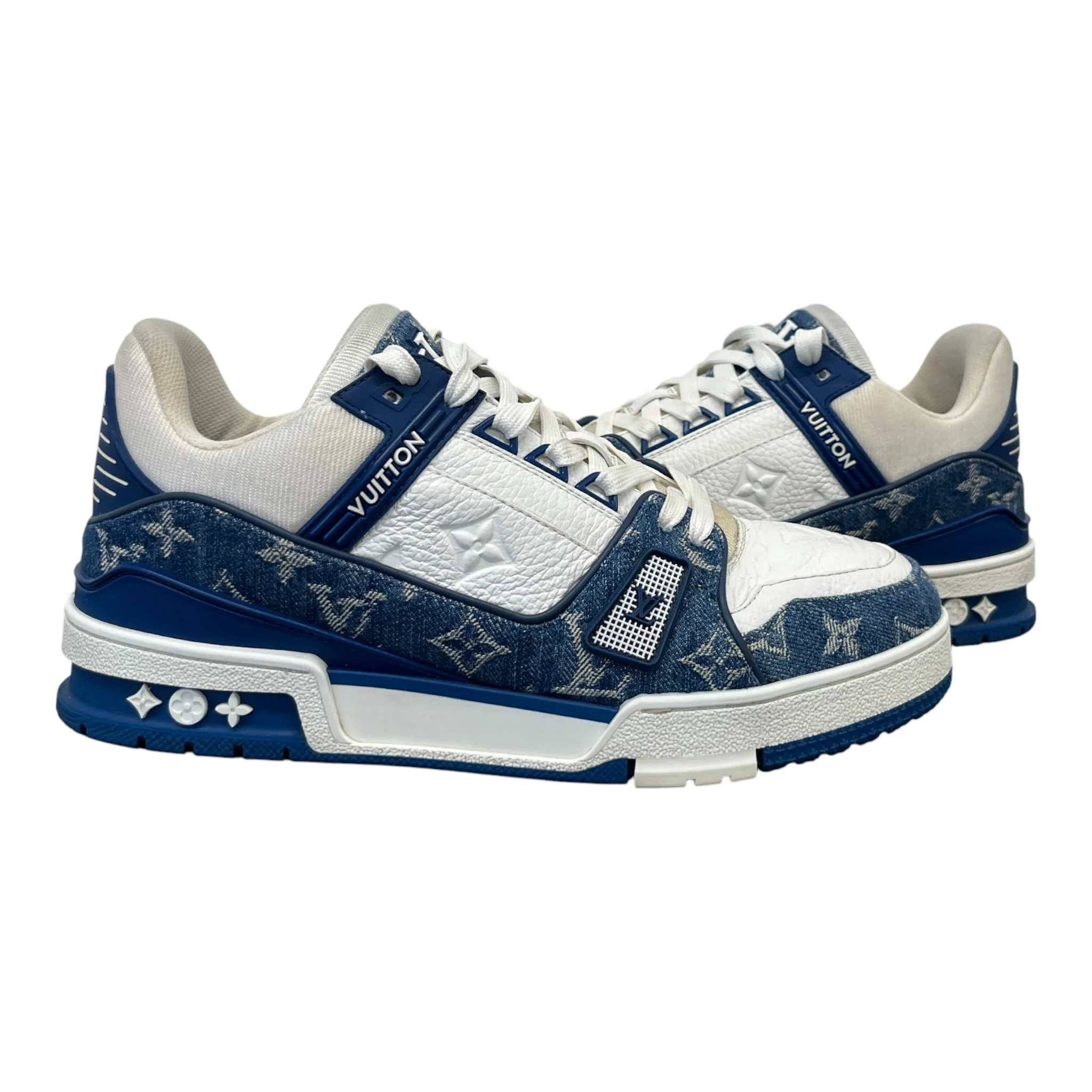 Men's Lv Denim Low Trainers Blue Size EU 40 / UK 6 - Image 3