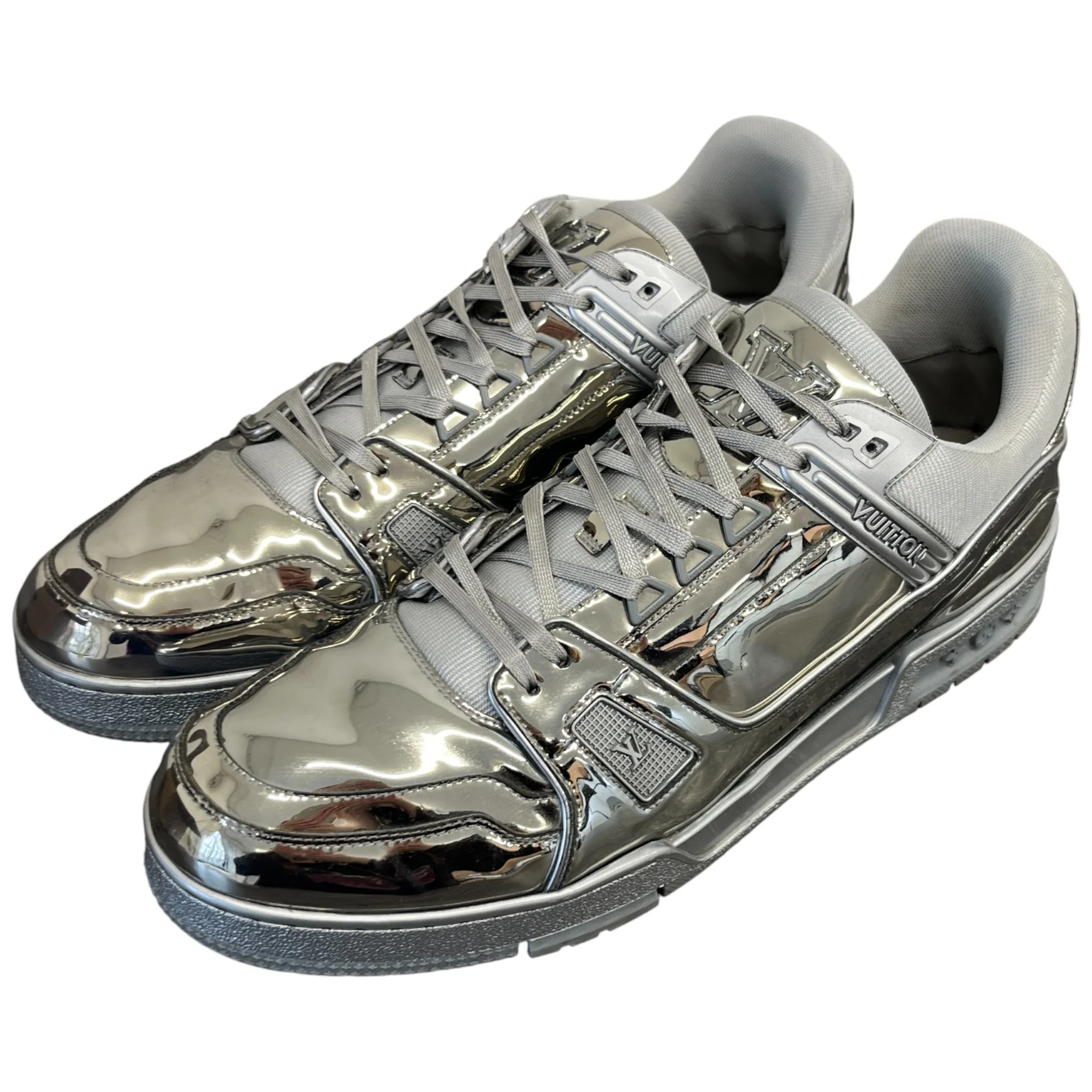 Men's Lv Low Trainers Silver Size EU 45 / UK 11 - Image 9