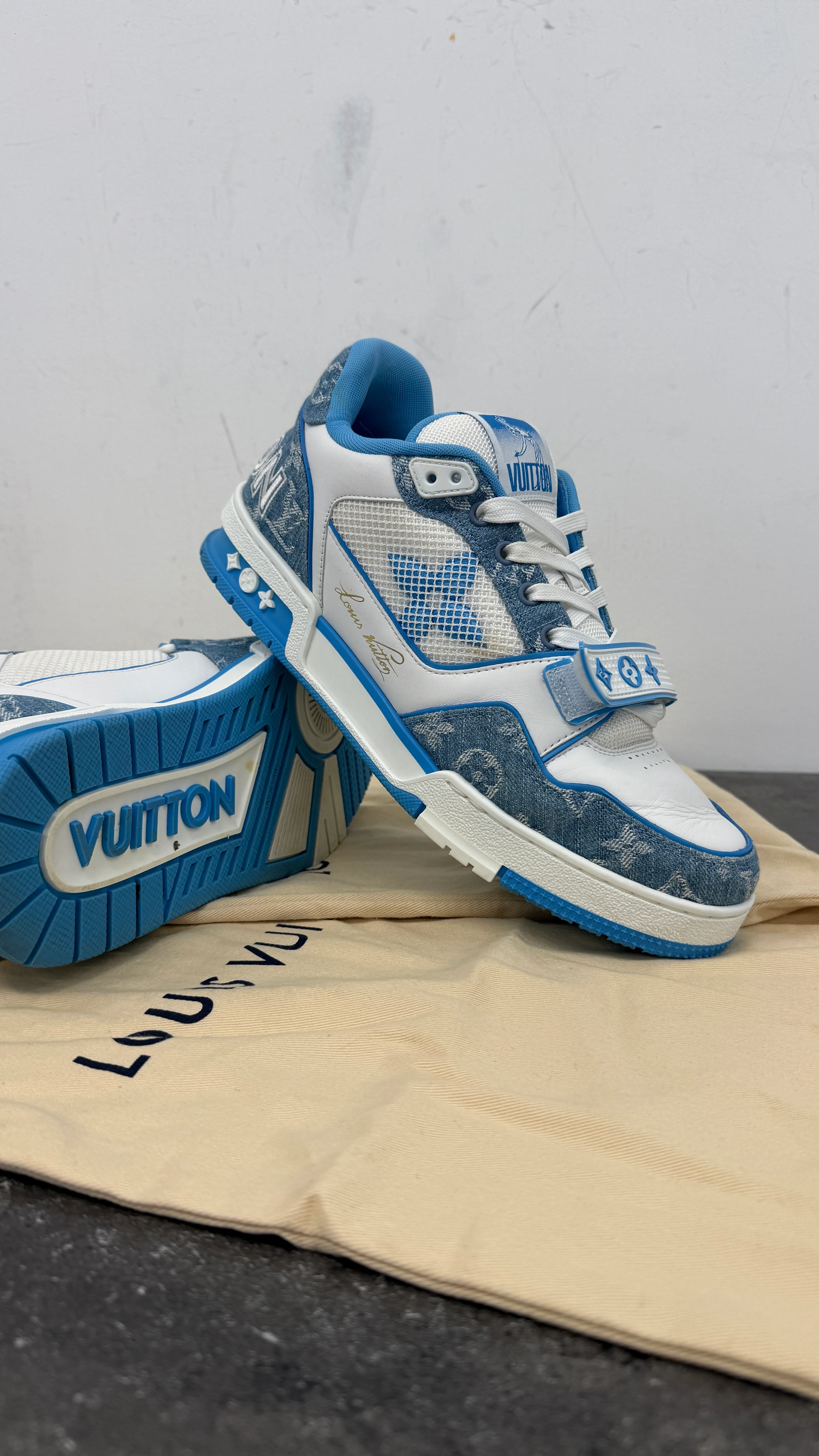 Men's Lv Low Trainers White Size EU 41 / UK 7 - Image 13