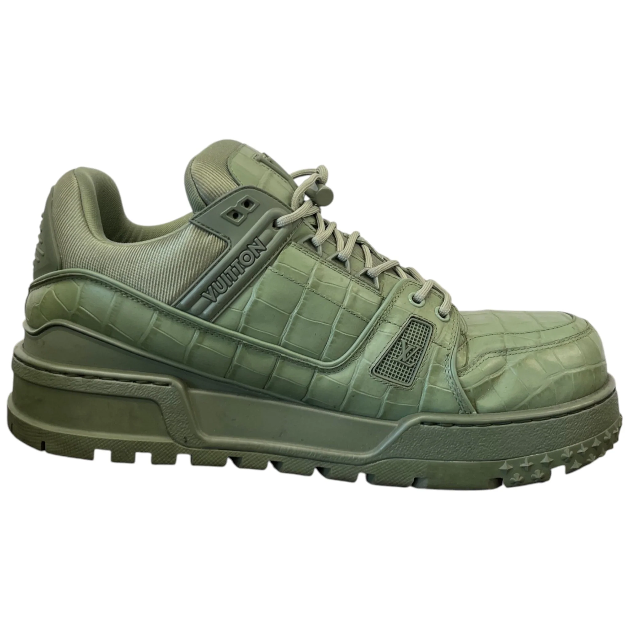 Men's Lv Maxi Low Trainers Khaki Size EU 45 / UK 11 - Image 4
