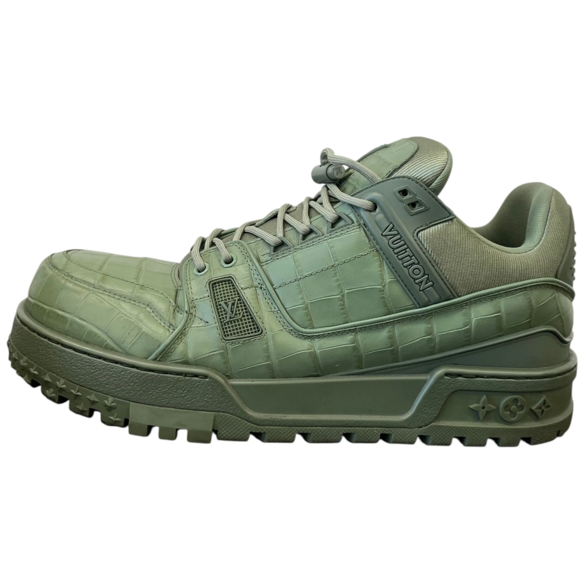 Men's Lv Maxi Low Trainers Khaki Size EU 45 / UK 11 - Image 5